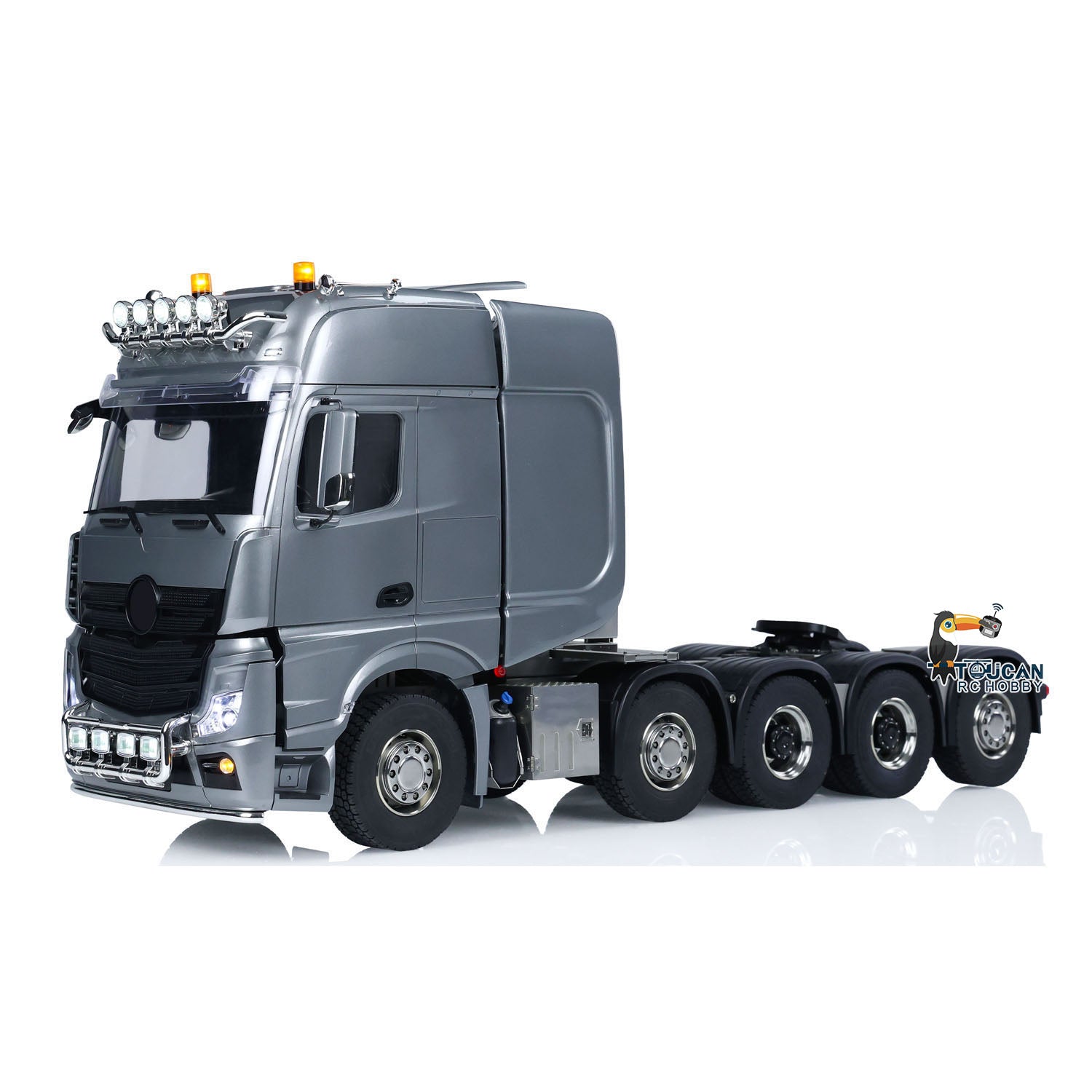 1/14 Scale 10x10 Metal Chassis Remote Control Tractor Truck - 3363 Lorry RTR RC Car Model with High Roof, 3-Speed Transmission & Differential Lock Axles - Perfect for Off-Road Racing and Heavy Duty Simulation Play