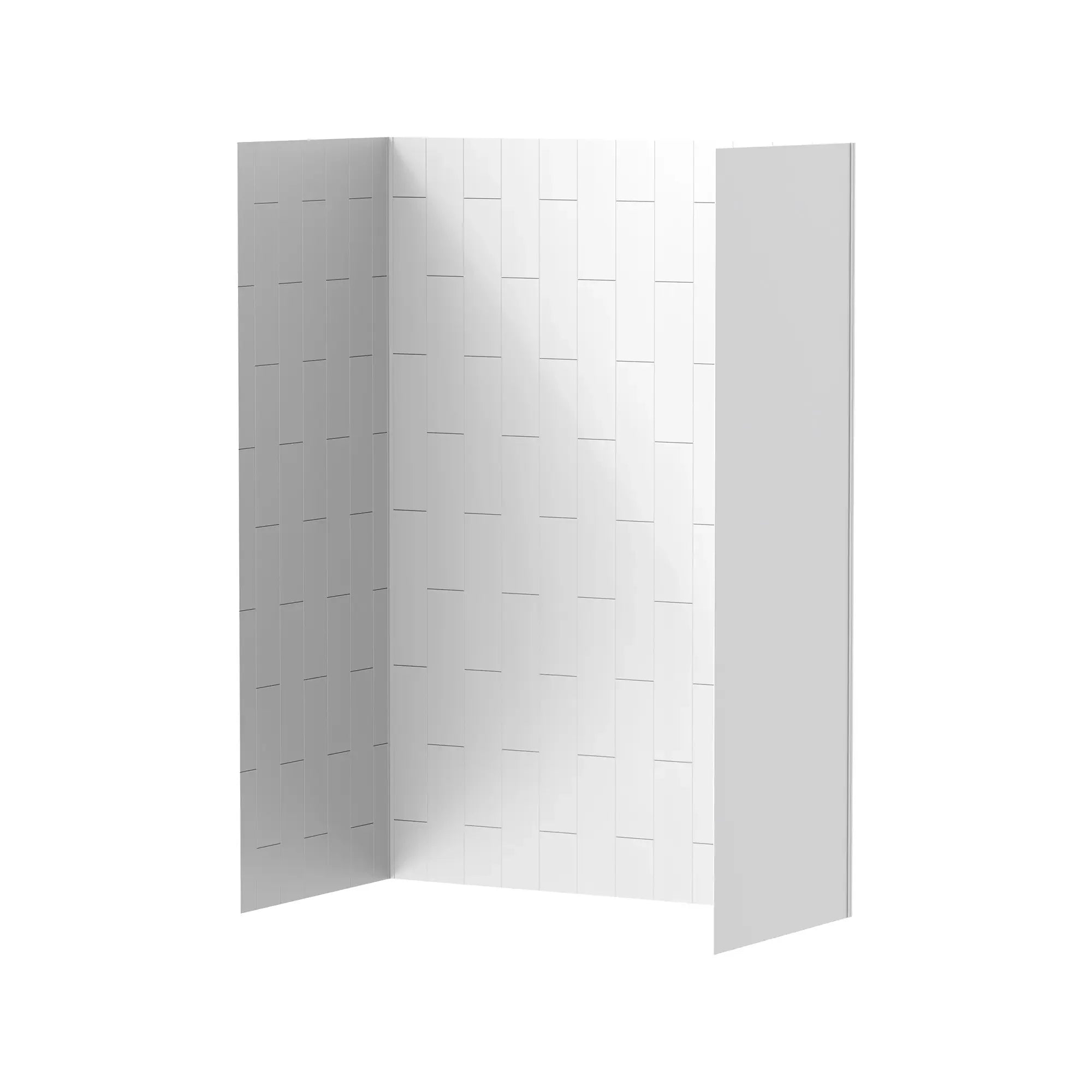 60 x 32 x 84 Inch Vertical Tile Shower Wall Panel Set - Waterproof Bathroom Wall Panels for Easy Installation - Perfect for Modern Bathroom & Shower Renovations