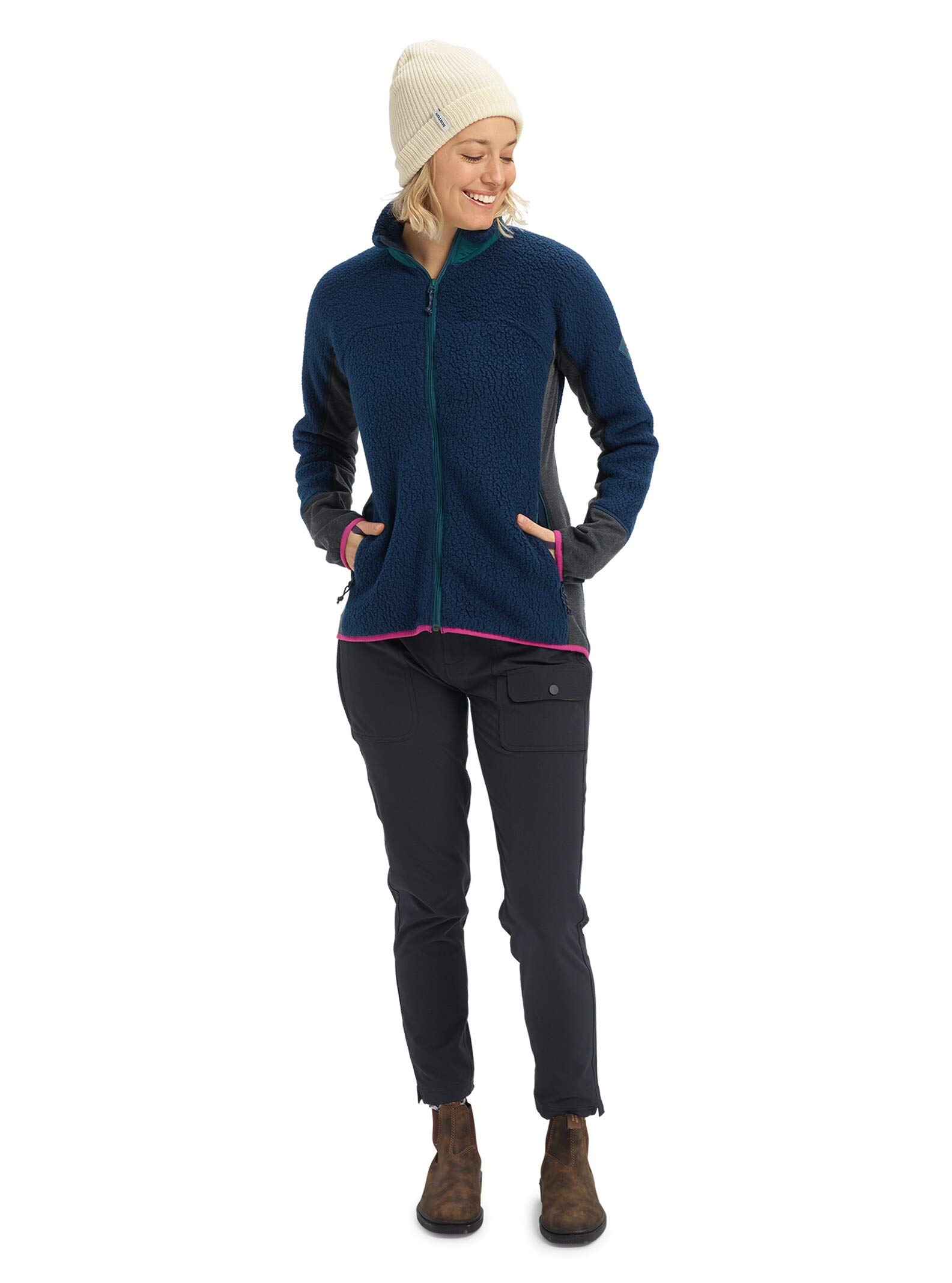 Burton Women's Minturn Full-Zip Fleece Jacket - Warm & Cozy Winter Outerwear for Skiing, Hiking & Outdoor Activities