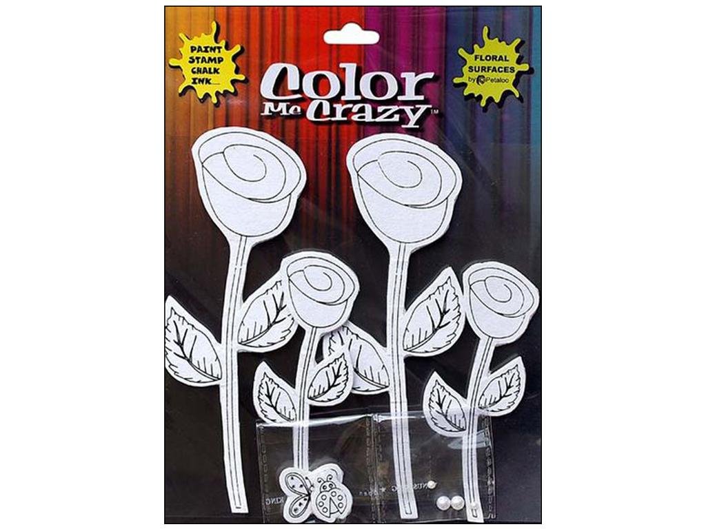 Color Me Crazy Tulips Silhouettes Wall Art - White Floral Decor for Living Room, Bedroom & Office