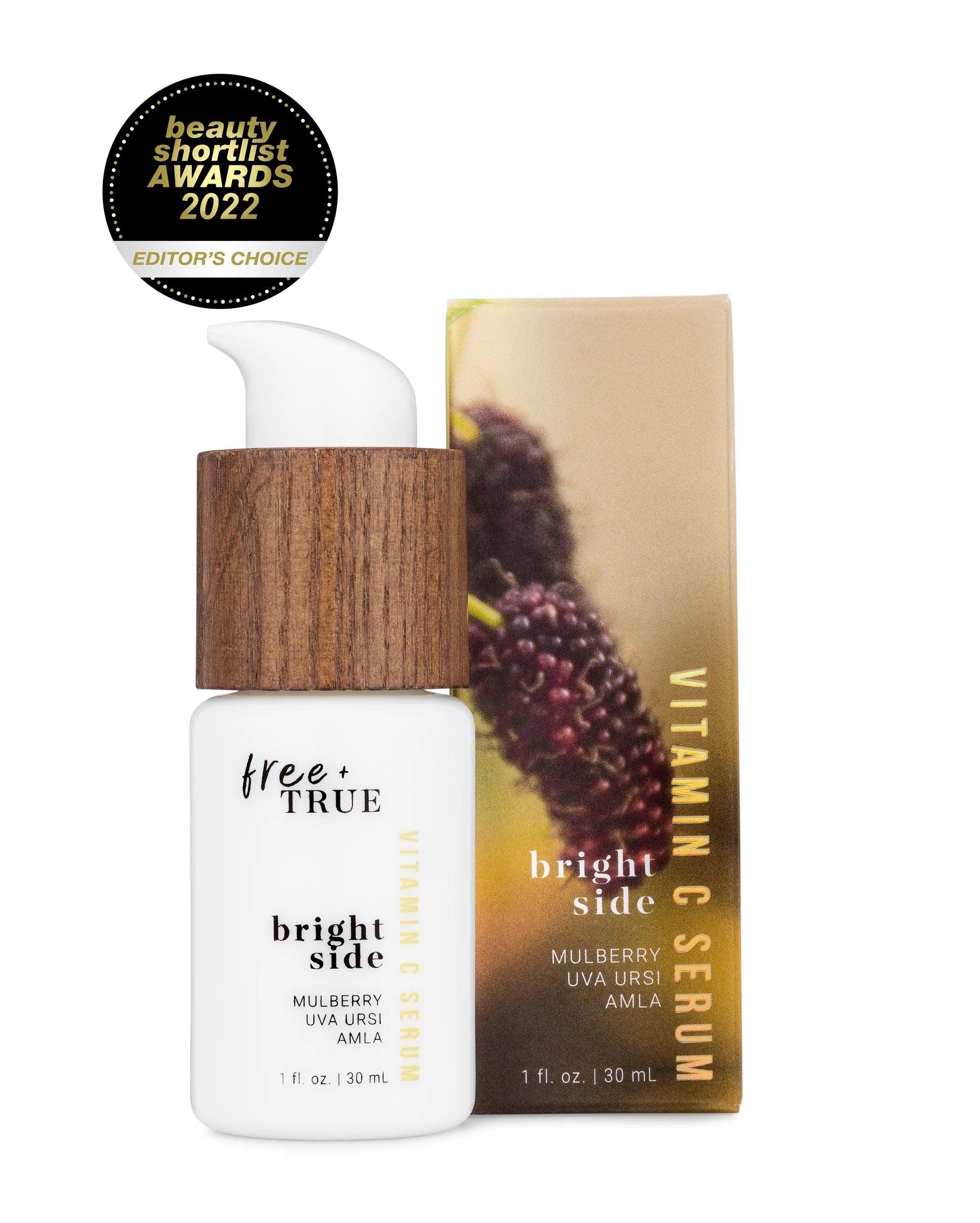 BRIGHT SIDE Vitamin C Serum for Face - 20% Pure L-Ascorbic Acid, Anti-Aging & Brightening Facial Treatment - Perfect for Daily Skincare Routine & Dark Spot Reduction