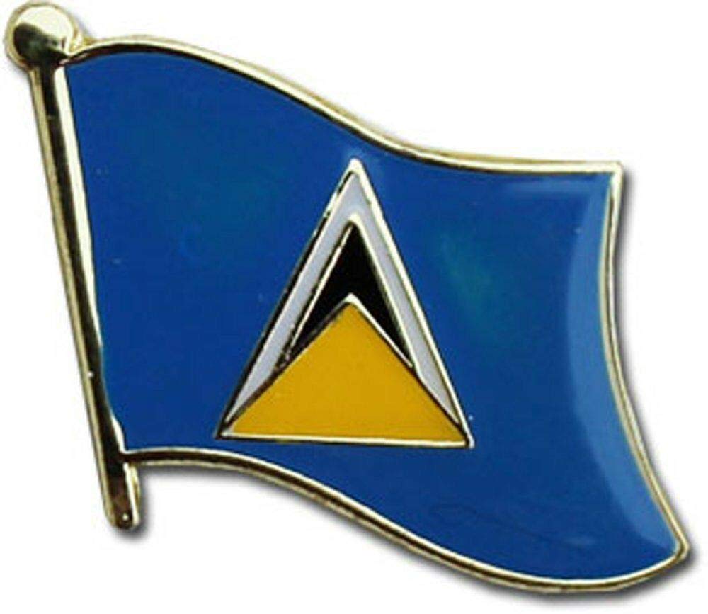 50 Pack St Lucia Country Flags - Bike Hat Cap Lapel Pins for Cycling, Travel, Sports Events & Patriotic Displays