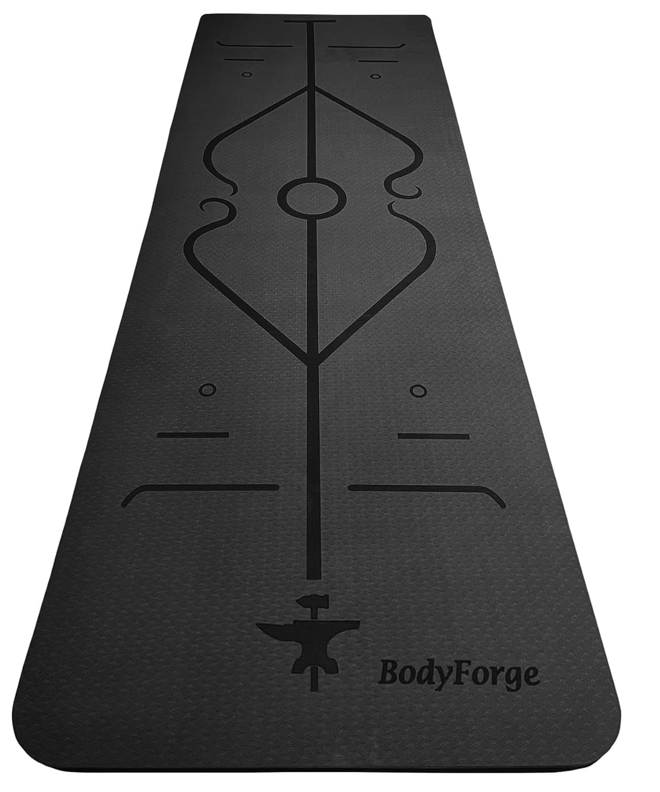BodyForge 8mm Thick TPE Yoga Mat - Eco-Friendly Non-Slip Exercise Mat with Alignment Marks for Women & Men - Perfect for Yoga, Pilates, Home Workouts & Gym Training