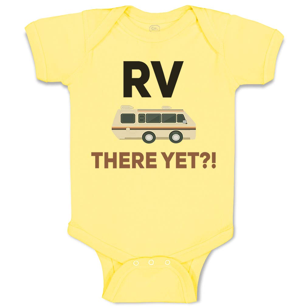 Custom Baby Bodysuit - 'RV There Yet?' Funny Camping Onesie - 100% Cotton Baby Clothes for Boys & Girls - Perfect for Road Trips, Camping Adventures & Outdoor Family Photos