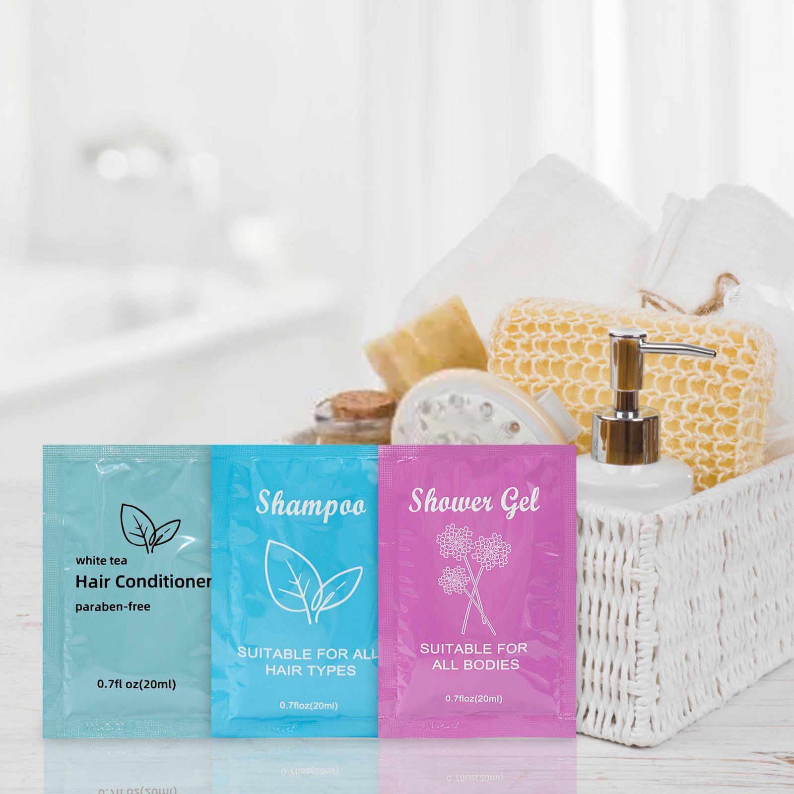 Travel Size Body Wash Shampoo & Conditioner Set - 0.7oz Mini Toiletries for Hotels, Gyms & Homeless Hygiene Kits (10-Pack) | Perfect for Travel, Hotels, Shelters & On-The-Go Personal Care
