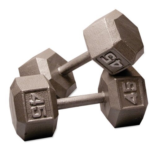 Body-Solid Cast Iron Hex Dumbbell Set - Adjustable Free Weights for Strength Training & Home Gym Workouts | Perfect for Men & Women's Fitness, Bodybuilding & CrossFit Exercises