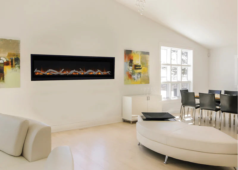 55 Inch Modern Linear Electric Fireplace - ERL2055 - Sleek Design with Realistic Flames, Perfect for Living Room, Bedroom, or Office Heating & Ambiance