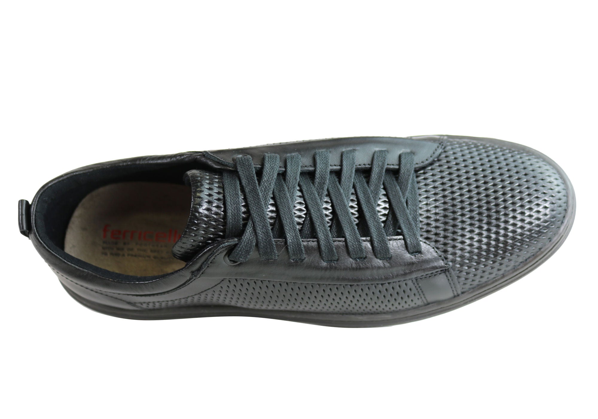 Ferricelli Finch Men's Genuine Leather Lace-Up Casual Shoes - Handcrafted in Brazil - Perfect for Office, Dating & Everyday Wear