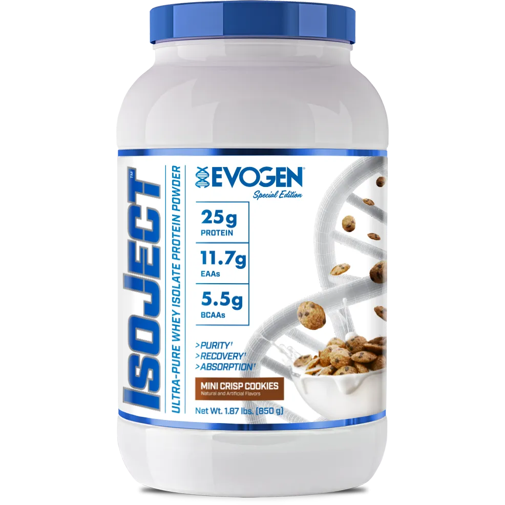 Evogen Isoject Premium Whey Protein Isolate Powder - 100% Pure Muscle Recovery & Growth Supplement for Athletes & Bodybuilders - Ideal for Post-Workout, Meal Replacement & Fitness Goals