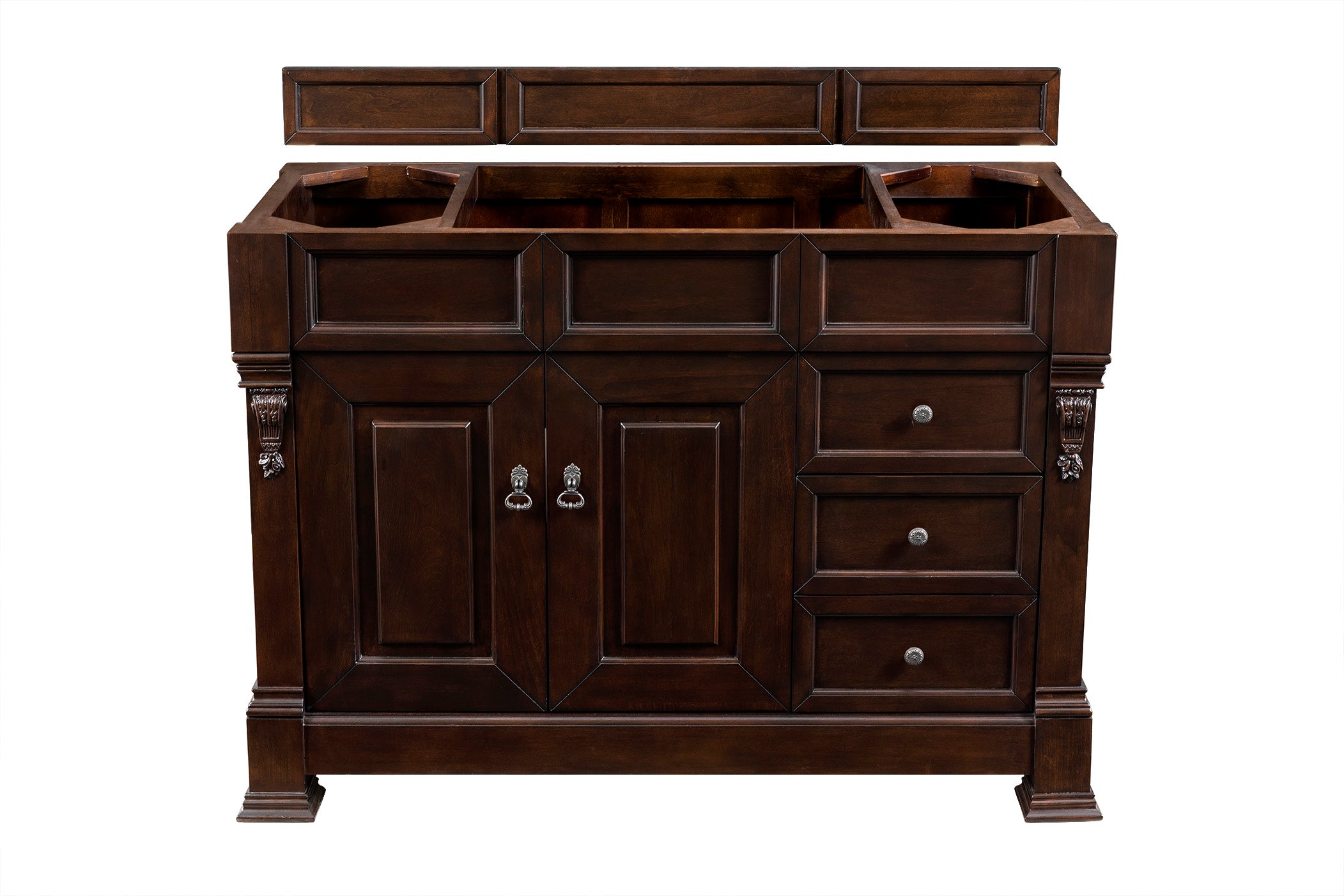 Brookfield 48 Inch Burnished Mahogany Single Bathroom Vanity with Sink - Perfect for Modern Master Bathrooms & Guest Bathroom Renovations