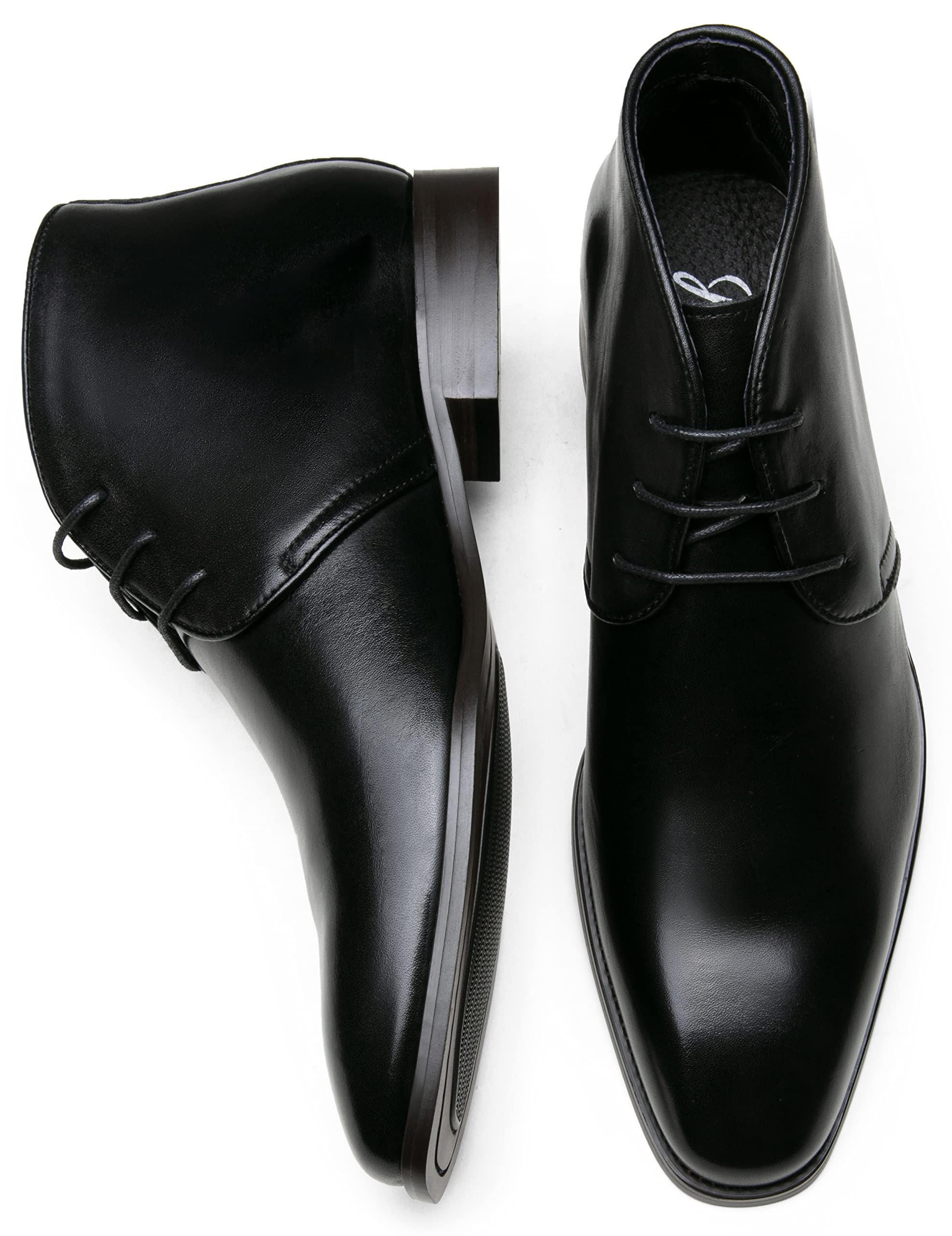 Jousen Men's Classic Leather Dress Boots - Retro Polish Ankle Chukka Boots for Formal & Casual Wear | Office, Date Night, Outdoor Events