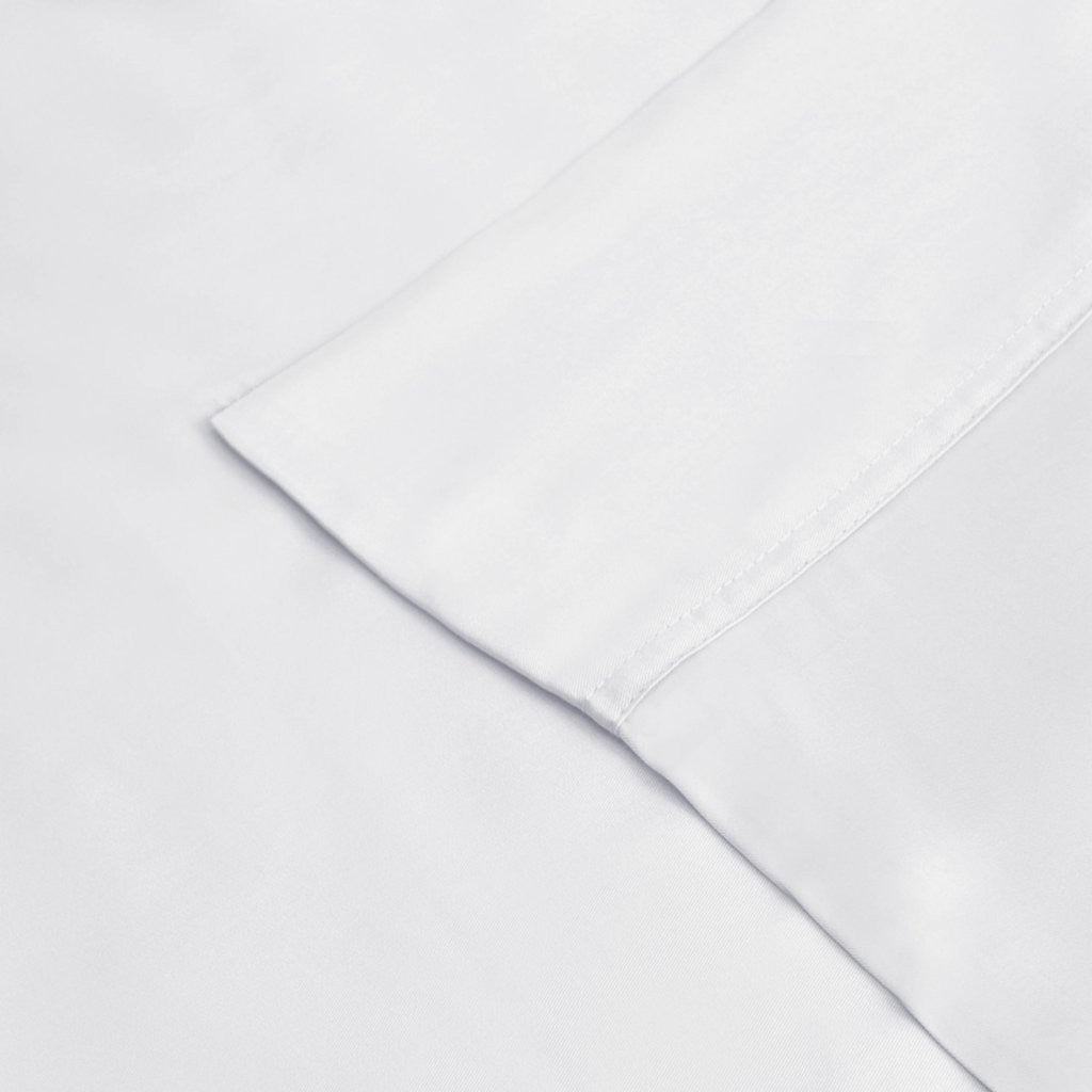 300 Thread Count Rayon From Bamboo Solid Deep Pocket Sheet Set - Ultra Soft & Breathable Bed Sheets for Queen Size Mattress - Perfect for All-Season Comfort & Luxury Bedroom Decor