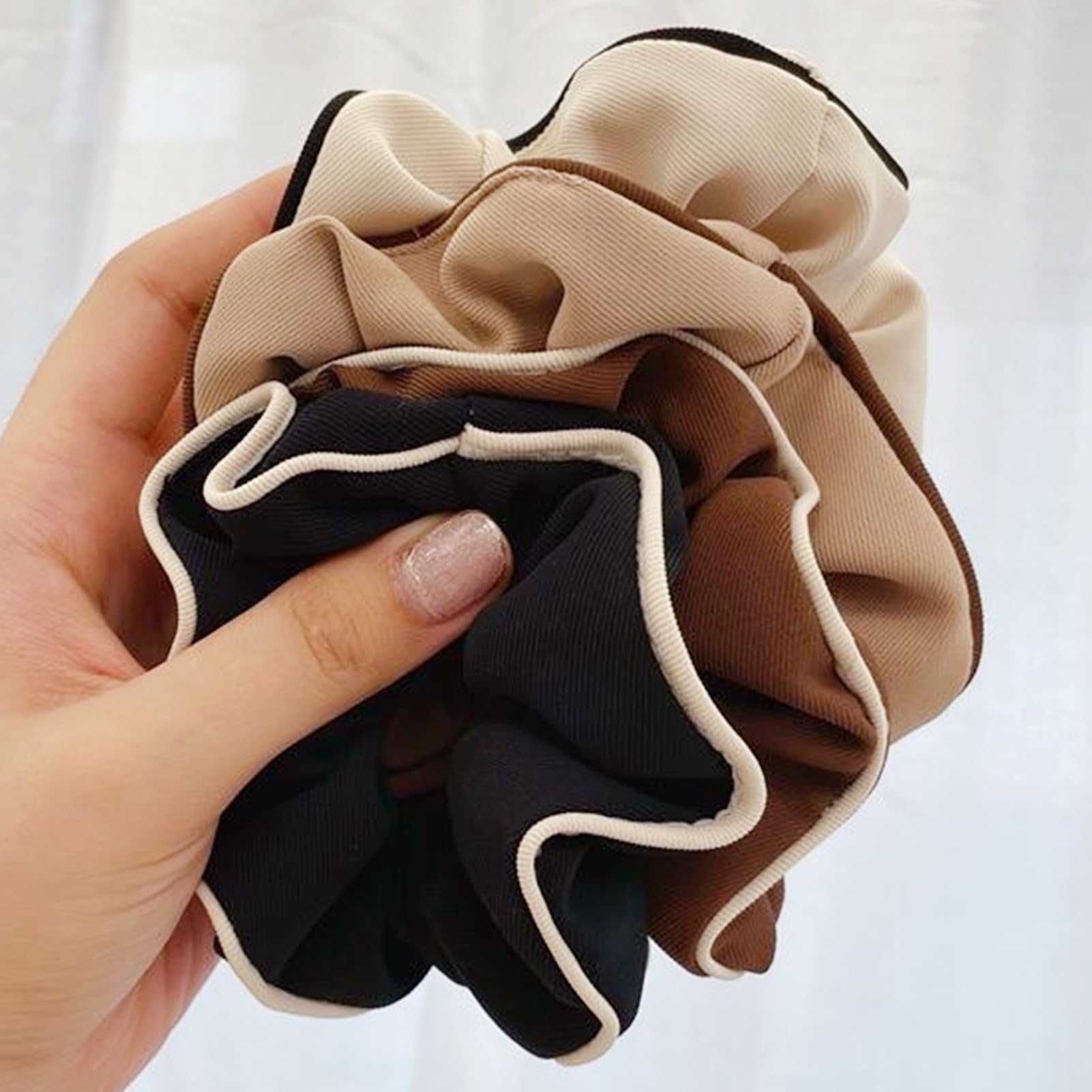 Elegant Hair Scrunchies (4pcs) - Perfect for Work & Gym