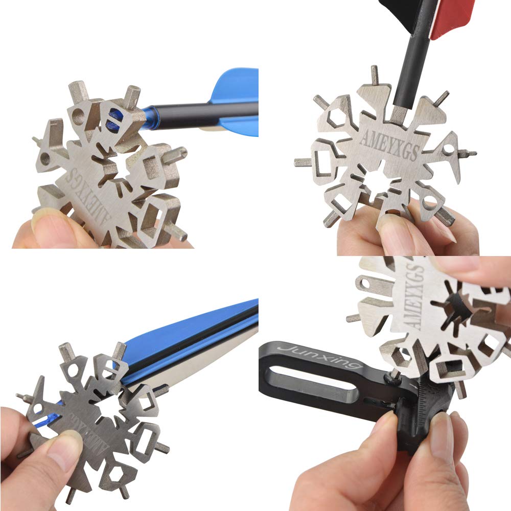 21-in-1 Multifunctional Archery Tool Kit - Arrow Repair Wrench, Feather Scraper & Outdoor Hunting Accessories for Bow Maintenance | Perfect for Target Practice & Field Hunting