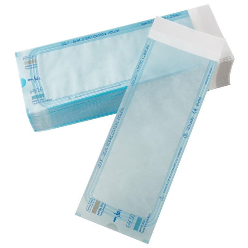 Self Seal Sterilization Pouches for Dental Instruments - Medical Grade Autoclavable Sterilization Bags for Dental, Tattoo & Salon Tools (100 Pack) - Perfect for Clinics, Hospitals & Professional Use
