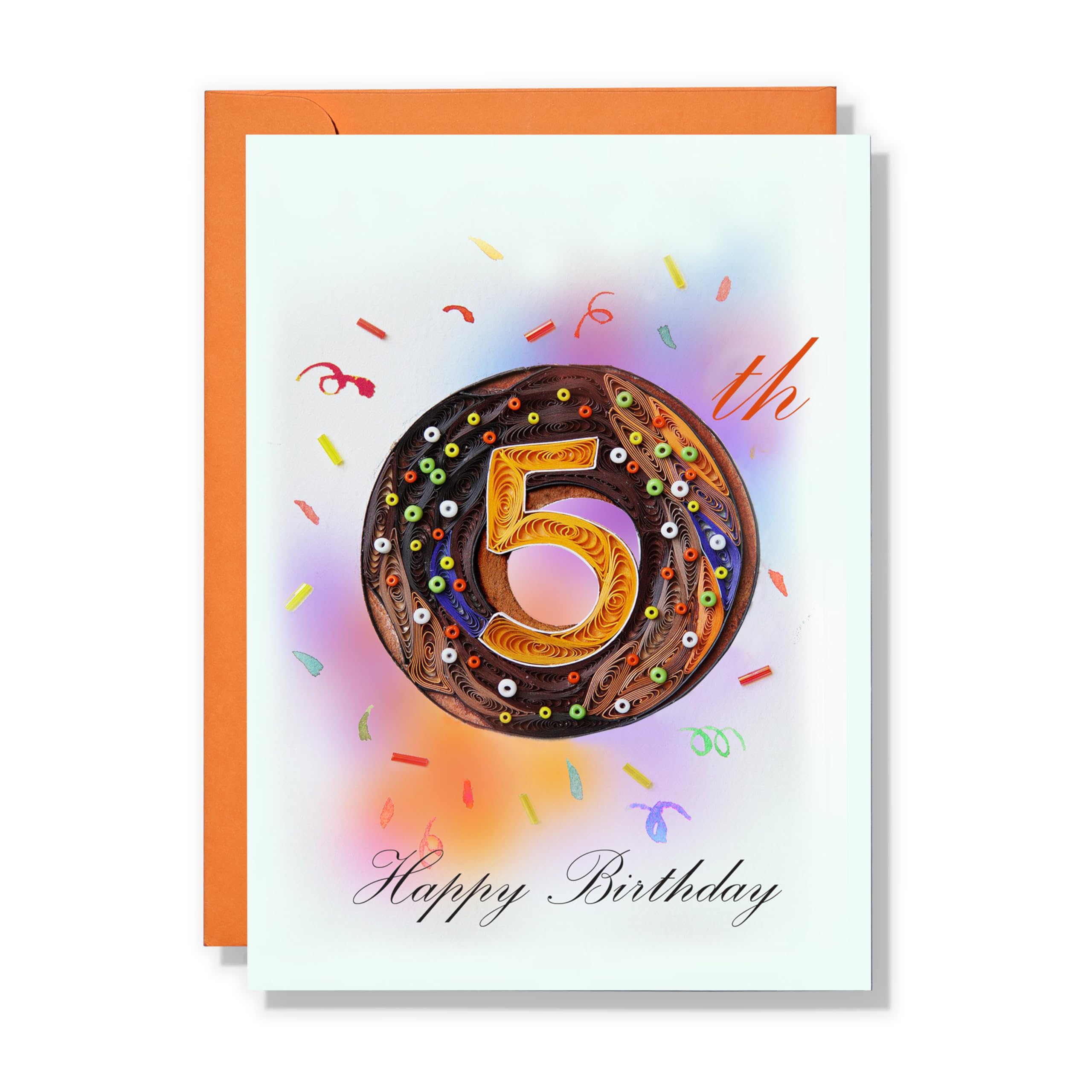 Happy 5th Birthday Card for Kids - Luxury Greeting Card with Envelope | Perfect for Grandchildren & Birthday Decorations