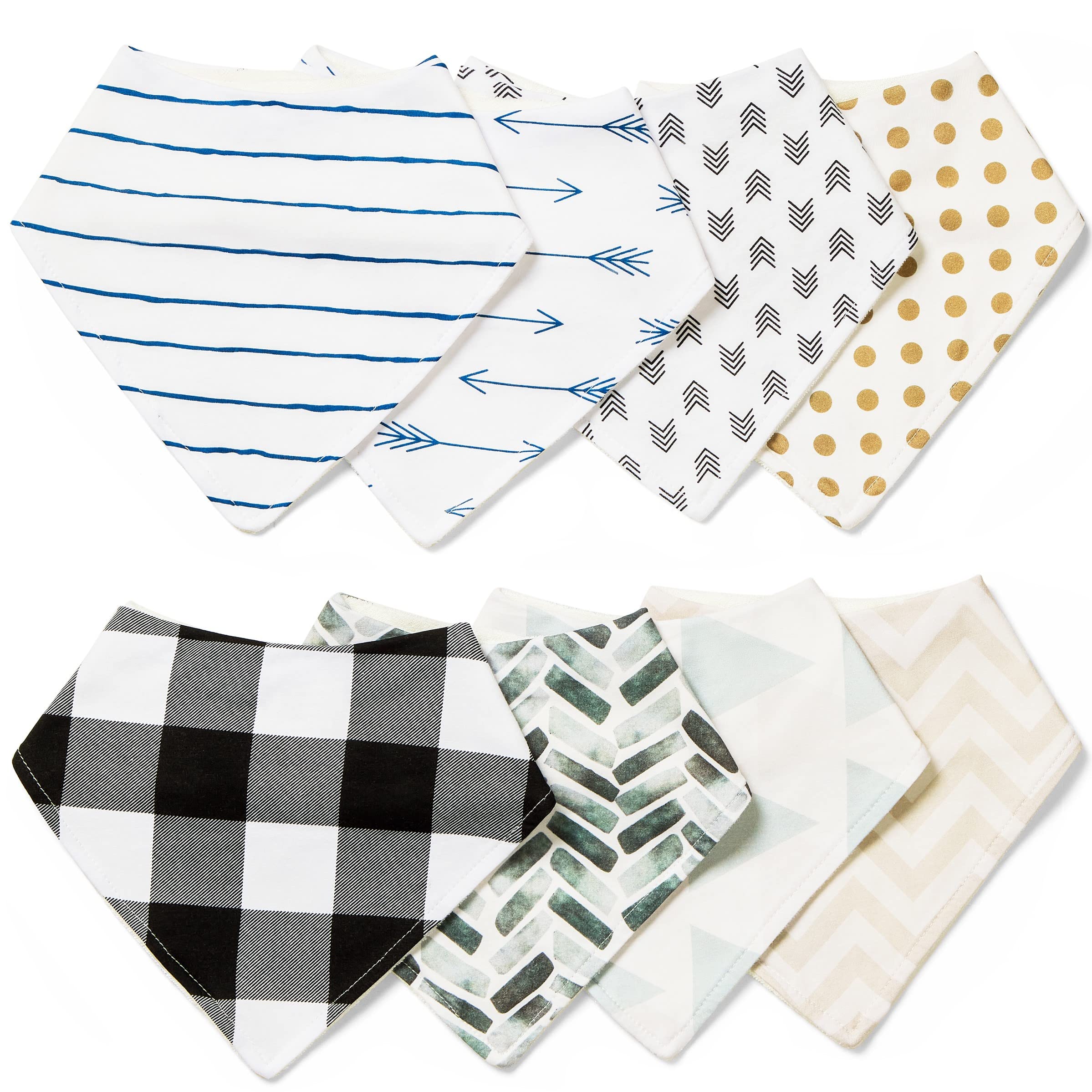 TotAha SuperSoft Baby Bandana Drooling Bibs - Organic Bamboo & Cotton, Ultra Absorbent, Waterproof Lining for Leak Protection - Gentle & Hypoallergenic for Newborns & Infants - Perfect for Feeding, Teething, and Everyday Use