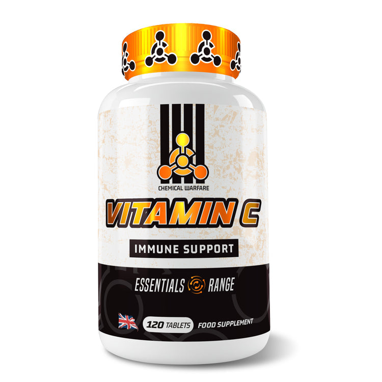 Chemical Warfare Vitamin C 120 Tablets - High Potency Immune Support Supplement for Daily Wellness & Fitness