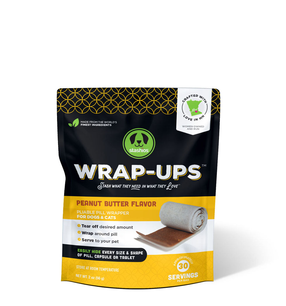 Stashios Pill Wrap Ups for Dogs & Cats - Tasty Treats to Hide Medicine - Perfect for Picky Eaters at Home & Vet Visits