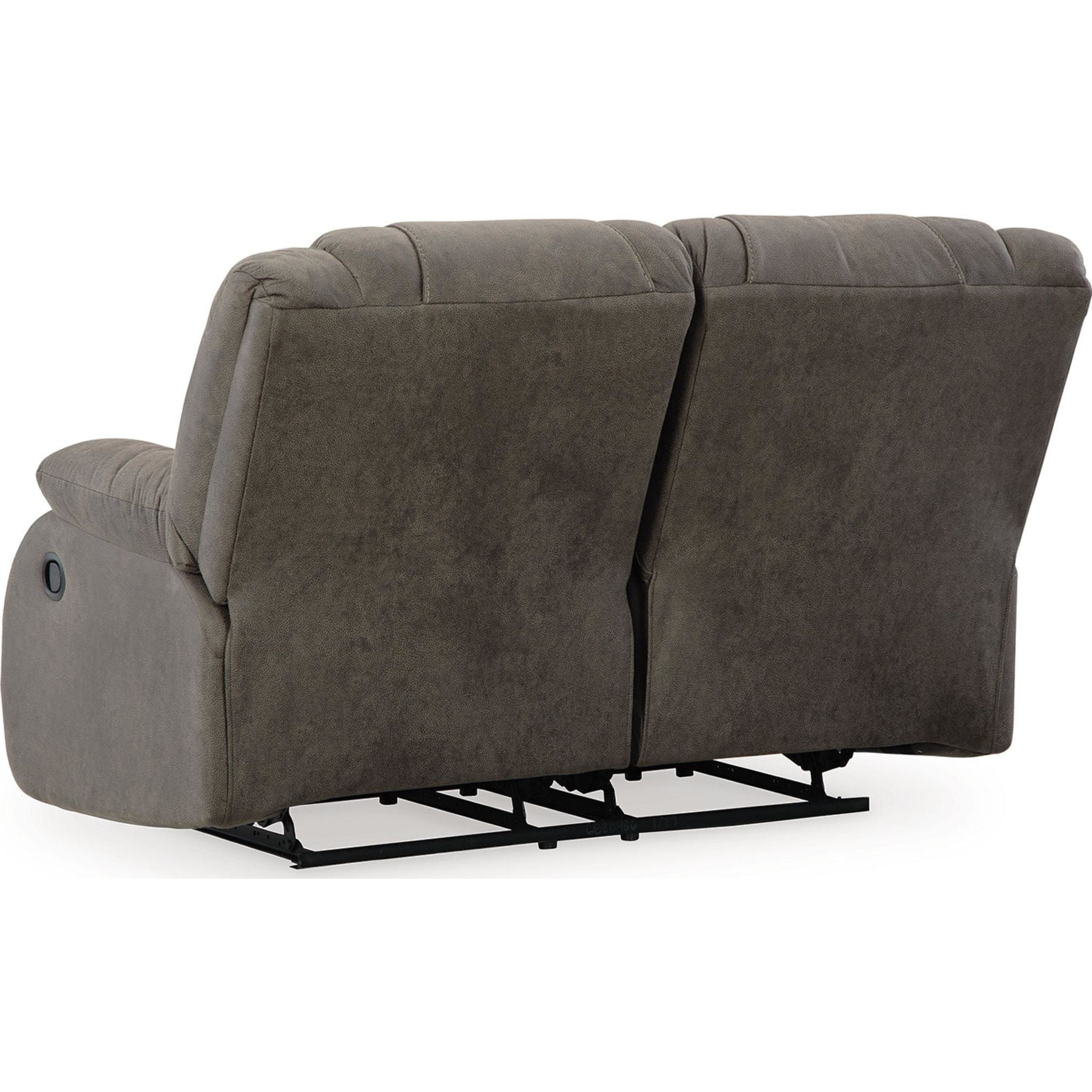 First Base Reclining Loveseat in Gunmetal - Modern Comfort for Small Spaces | Perfect for Living Rooms, Apartments & Home Theaters