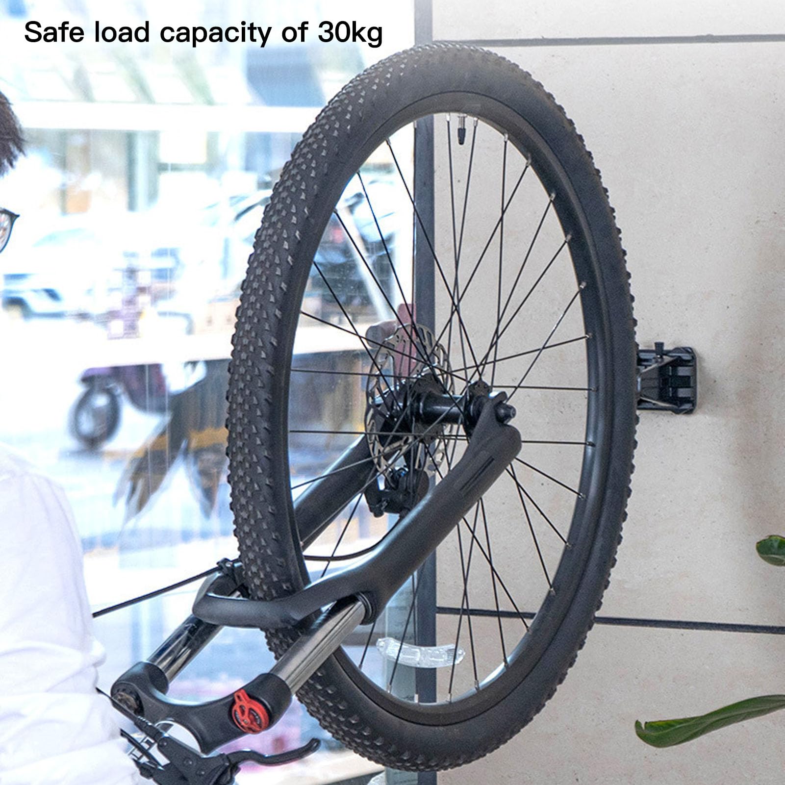 Adjustable Bicycle Wall Mount Rack - Heavy Duty Bike Storage Hook for Mountain & Road Bikes - Space Saving Garage & Home Bike Organizer - Perfect for Bike Parking, Repair Stand & Hanging Storage