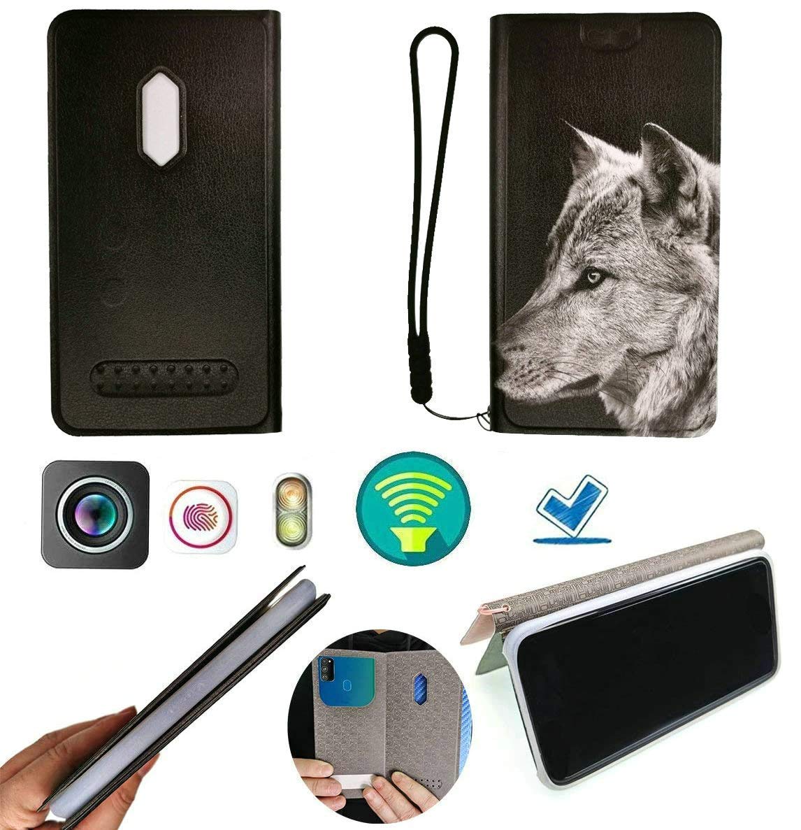 Premium Flip Case for Xiaomi Mi 10 Lite Zoom Edition - PU Leather Cover with Silicone Ring Holder | Wallet Stand Function | Perfect for Business Meetings & Daily Use