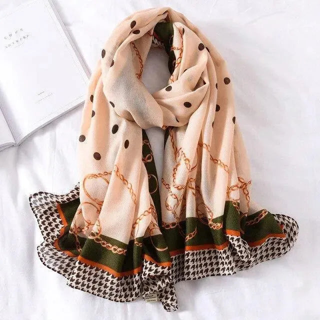 Luxury Striped Scarves for Women - Soft Cashmere & Silk Blend - Elegant Fashion Accessory for Winter, Office & Special Occasions