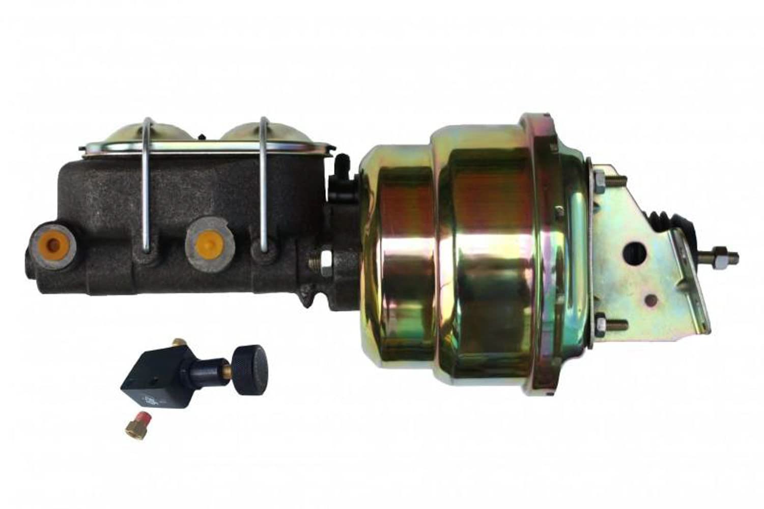 LEED BRAKES 7 Inch Dual Power Booster Kit - 1-1/8 Inch Bore Master Cylinder with Adjustable Proportioning Valve (Zinc Plated) - Perfect for Jeep, Truck & Off-Road Vehicle Brake System Upgrades