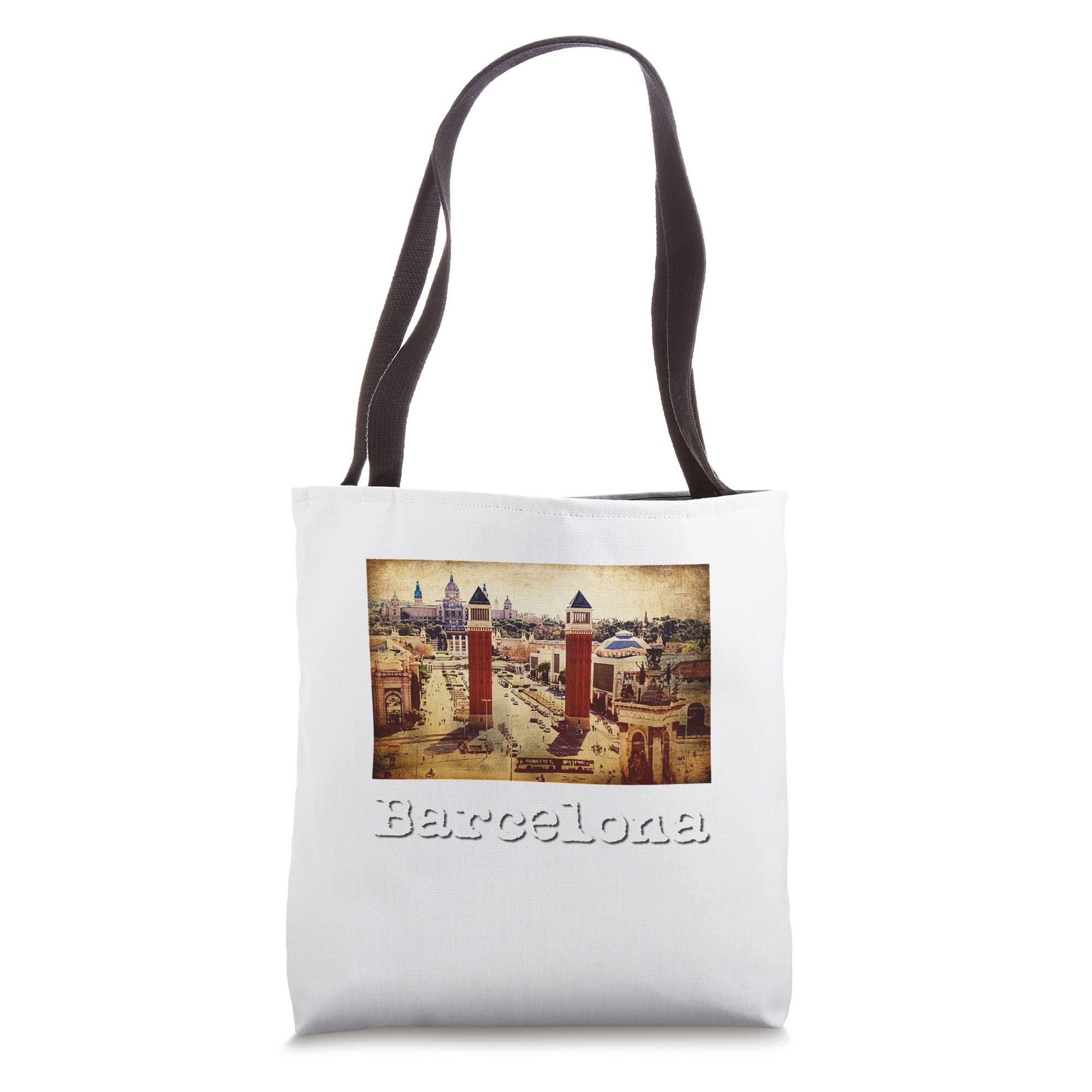 Stylish Barcelona Spain Tote Bag - Durable Canvas Shopping Bag with Unique Spanish Design - Perfect for Travel, Beach, Grocery Shopping & Daily Use