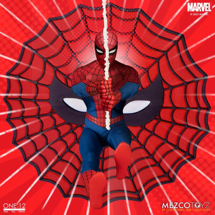 Mezco One:12 Collective Amazing Spider-Man Deluxe Edition Action Figure - Premium Collectible for Marvel Fans, Home Display & Gift Idea