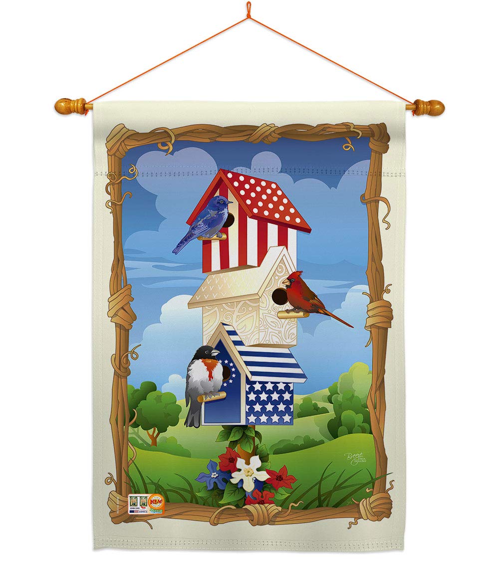 Patriotic Birdhouse Flag Set - 28
