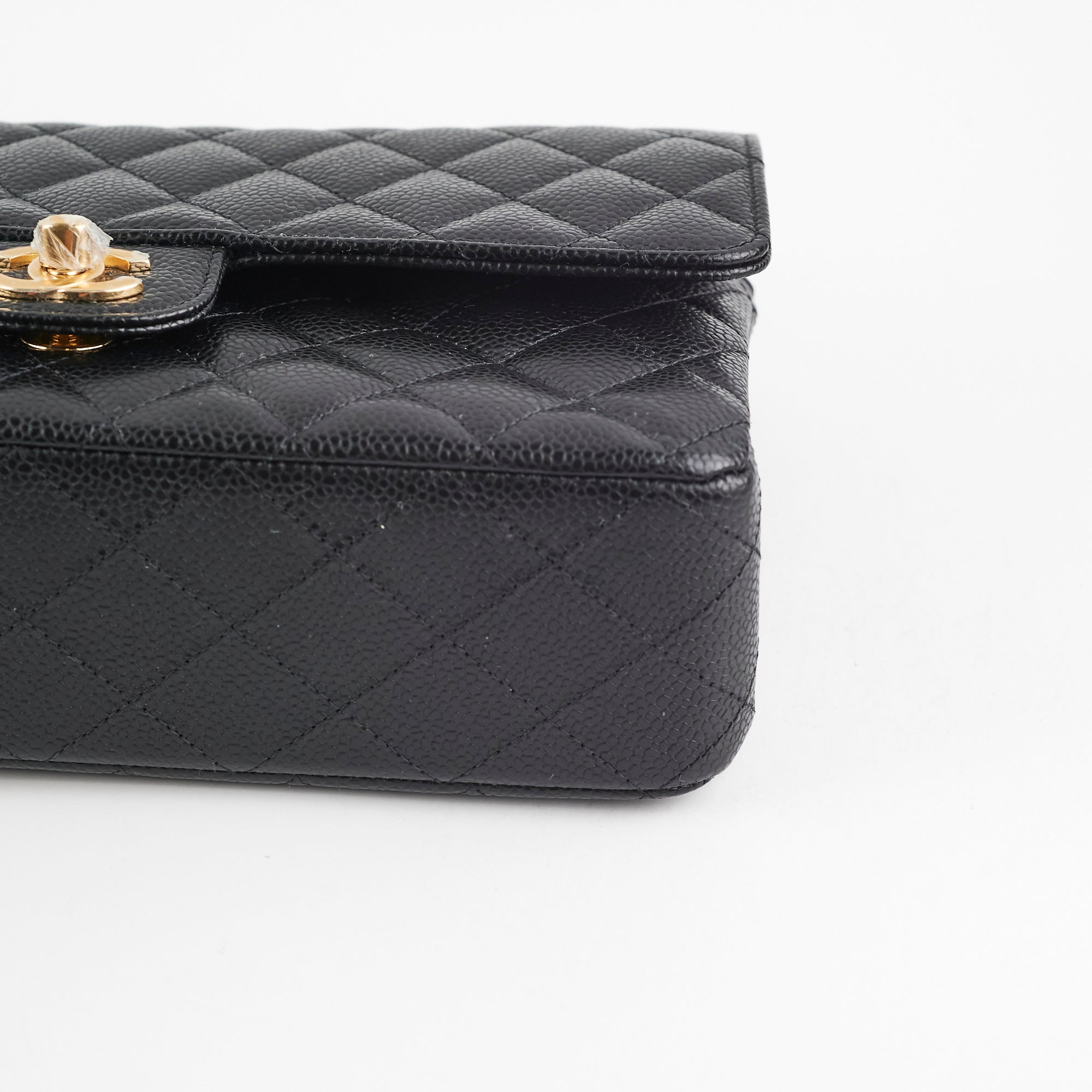 Chanel Medium/Large Double Classic Flap Bag in Black Caviar Leather 2023 - Luxury Handbag for Women, Perfect for Work, Evening Events & Special Occasions