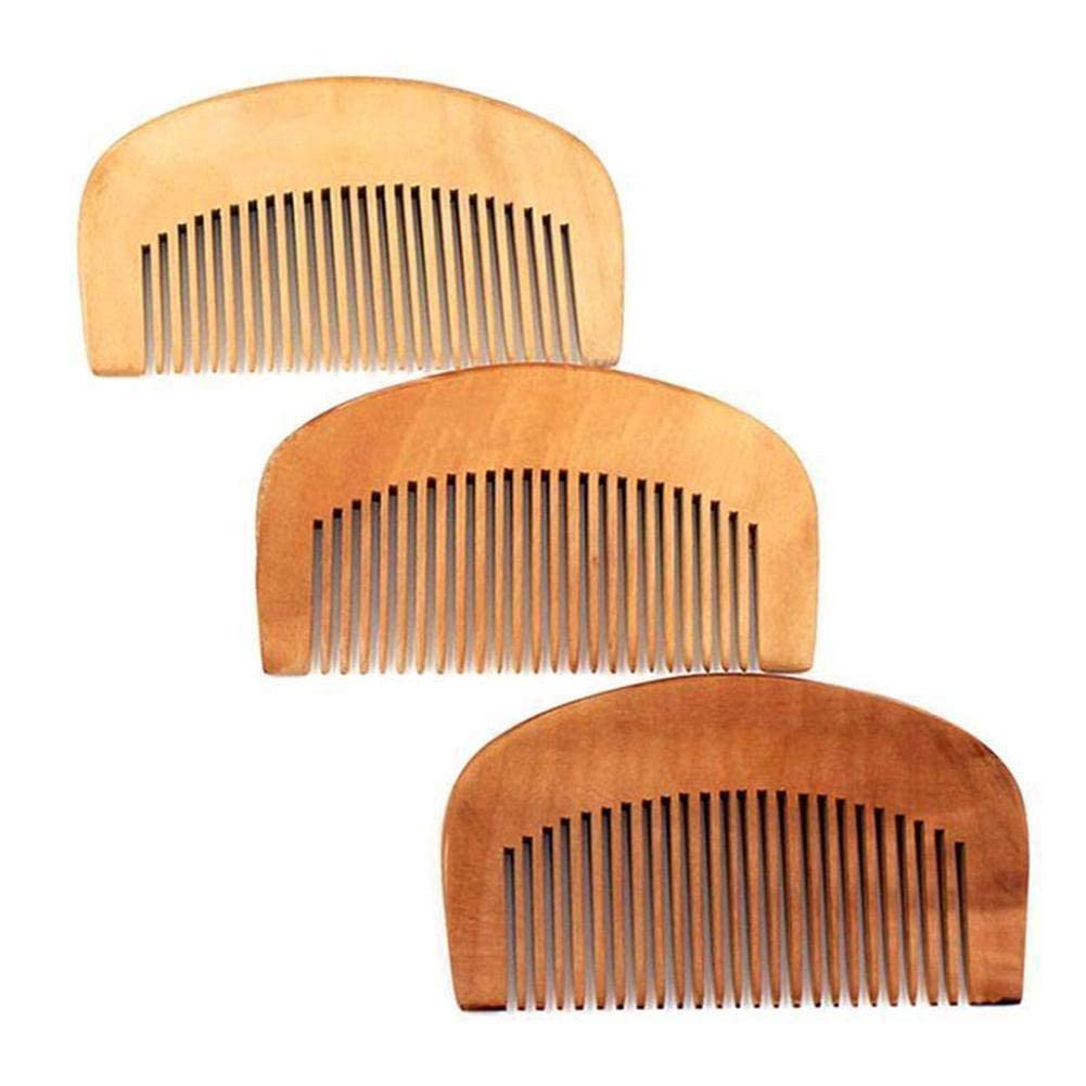 1 Pcs Natural Walnut Wood Comb - Thickened Soft Tooth Anti-Static Hair Comb for Men & Women - Gentle Scalp Massage, Beard Care & Hair Styling - Perfect for Daily Use, Travel & Salon Styling