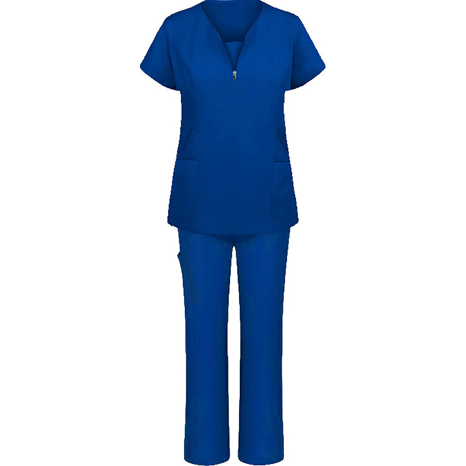 Women's 2-Piece Scrubs Set - Comfortable Matching Shirt & Pants for Nurses, Doctors & Healthcare Professionals | Medical Uniform Outfit for Work & Hospital Use