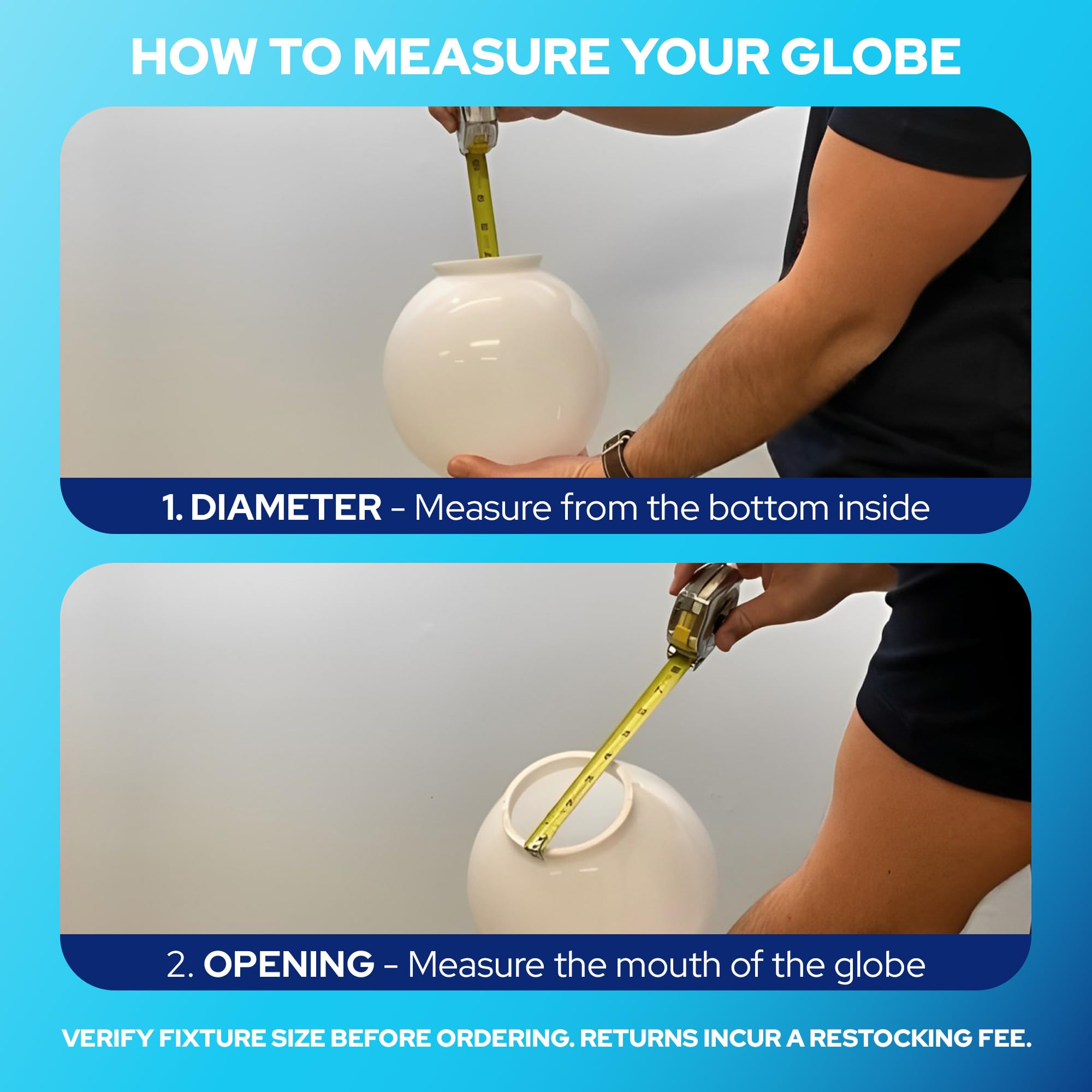 KastLite 18 Inch Clear Acrylic Outdoor Lamp Post Globe Light Diffuser - Smooth Textured with 8 Inch Fitter Neck Opening - USA Made Light Pole Fixture Replacement - Perfect for Porch, Garden, Pathway and Landscape Lighting
