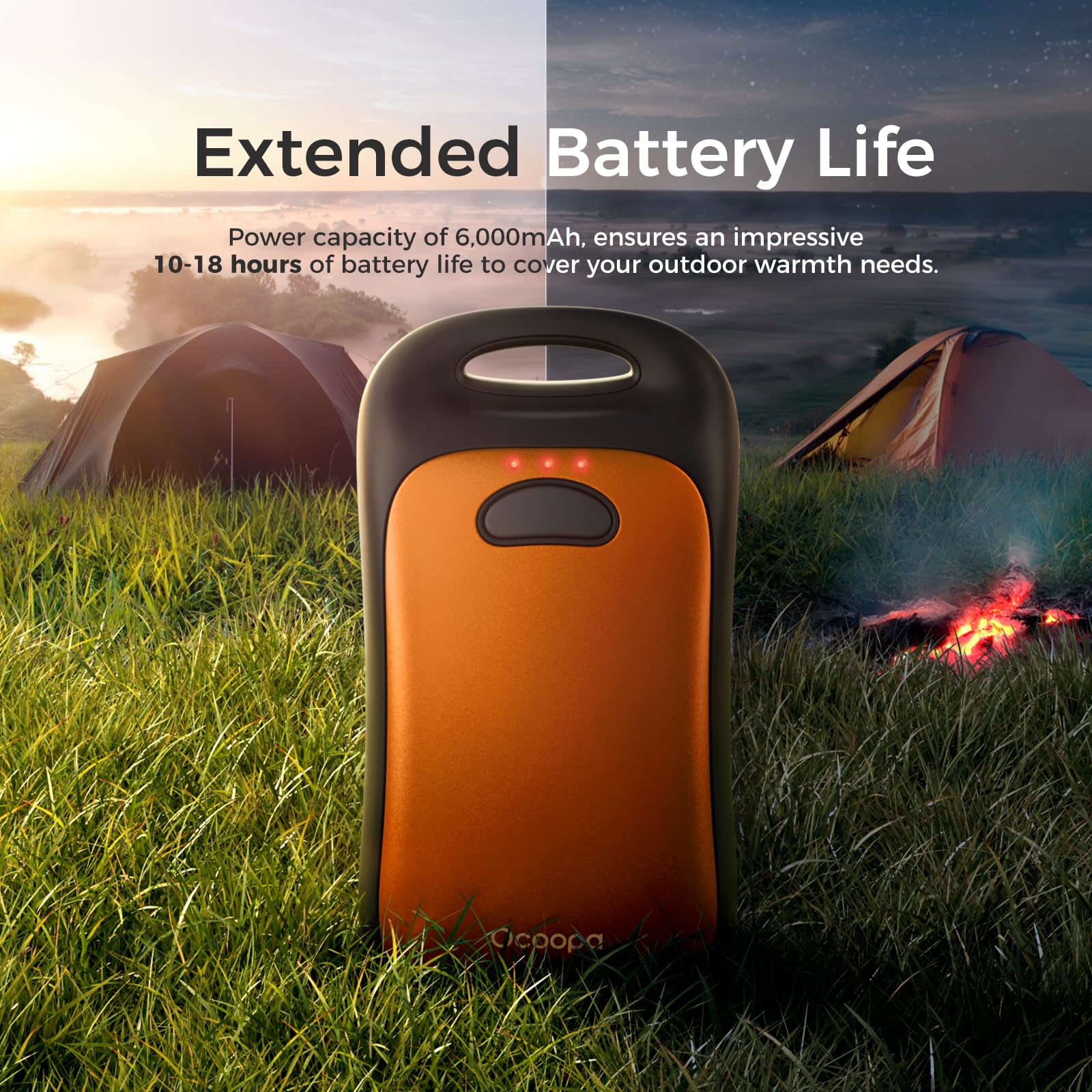 OCOOPA Magnetic Rechargeable Hand Warmers 2 Pack - IP45 Water Resistant, UL Certified, Portable Electric Hand Warmer with 9-Hour Battery Life - Perfect for Winter Sports, Camping, Hiking & Raynaud's Syndrome Relief - Great Tech Gift for Men & Women