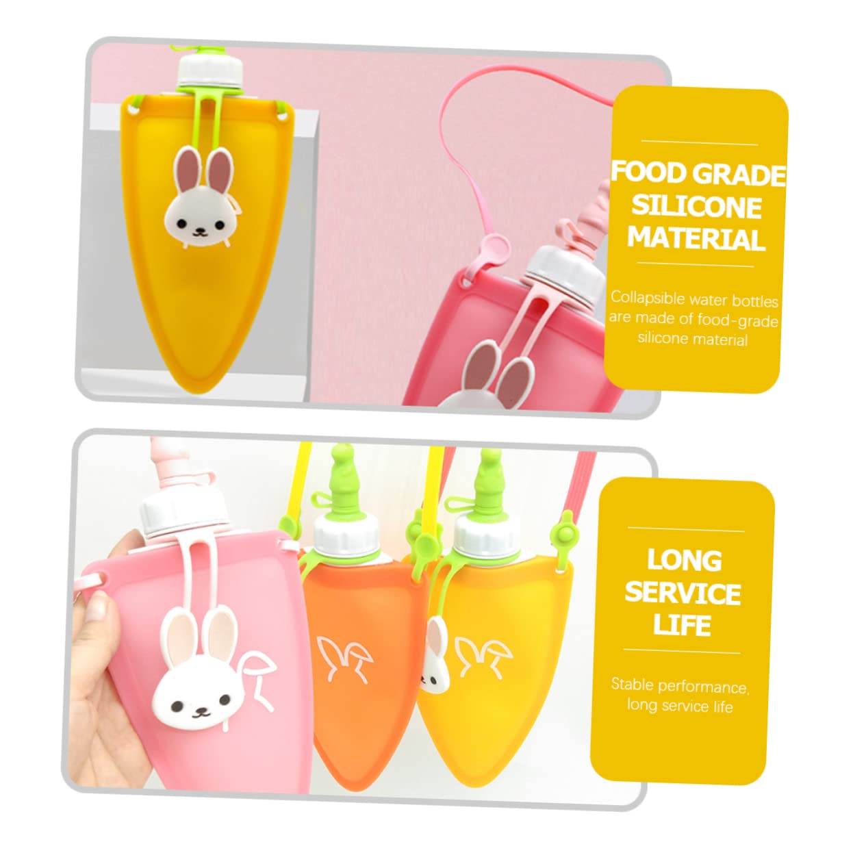 Collapsible Silicone Water Bottle for Kids - Leak Proof, Portable Sports Drink Bottle with Straw & Misting Function for School, Gym, Hiking & Outdoor Activities