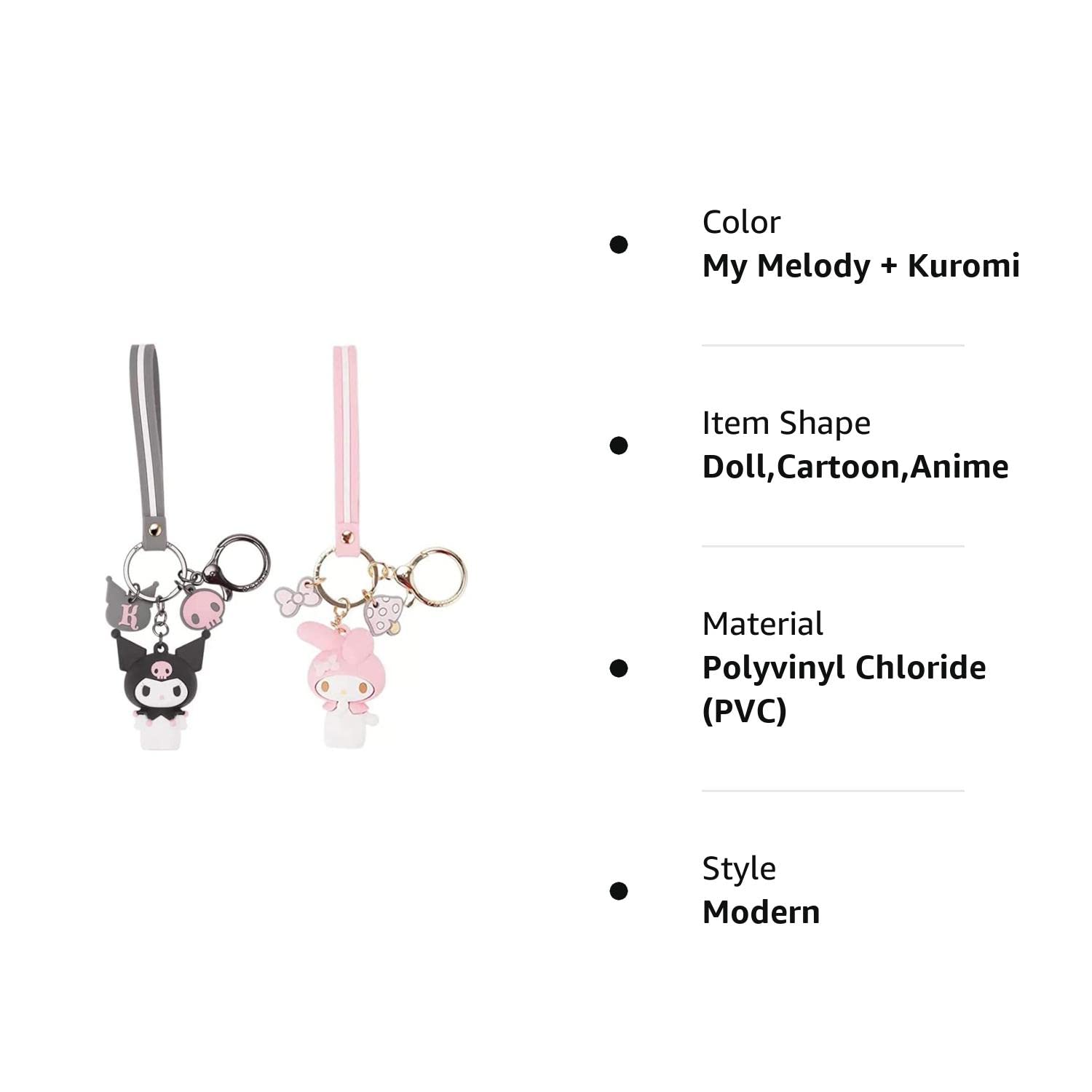 Mtoye Cute Kawaii Anime Keychain - Adorable Japanese Character Keyring for Backpacks, Bags & Gifts | Perfect for Cosplay, School & Everyday Use