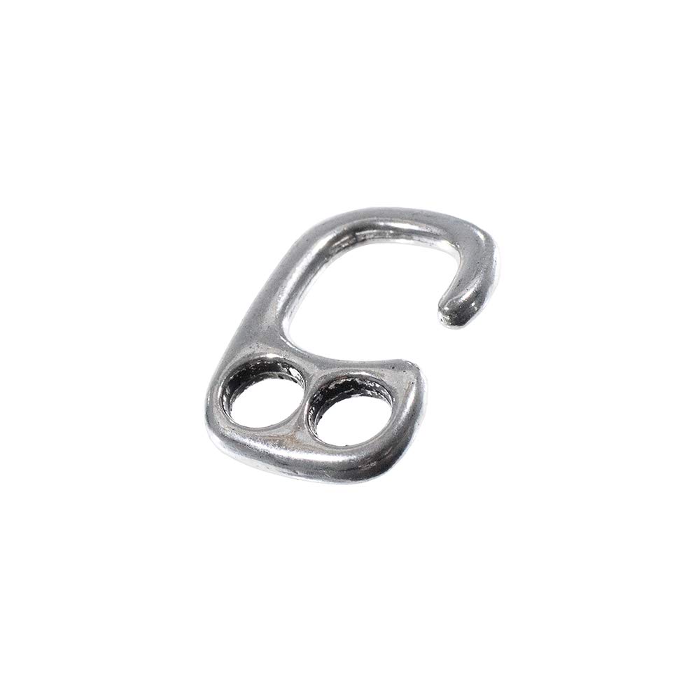 Paracord Planet 2-Hole Clasps - Silver Hook Buckles for Bracelets & Keychains (10 Pack) - DIY Jewelry Making & Outdoor Gear Accessories