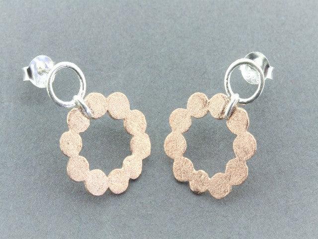 Floating Cloud Stud Earrings - Rose Gold on Silver - Perfect for Everyday Wear & Special Occasions