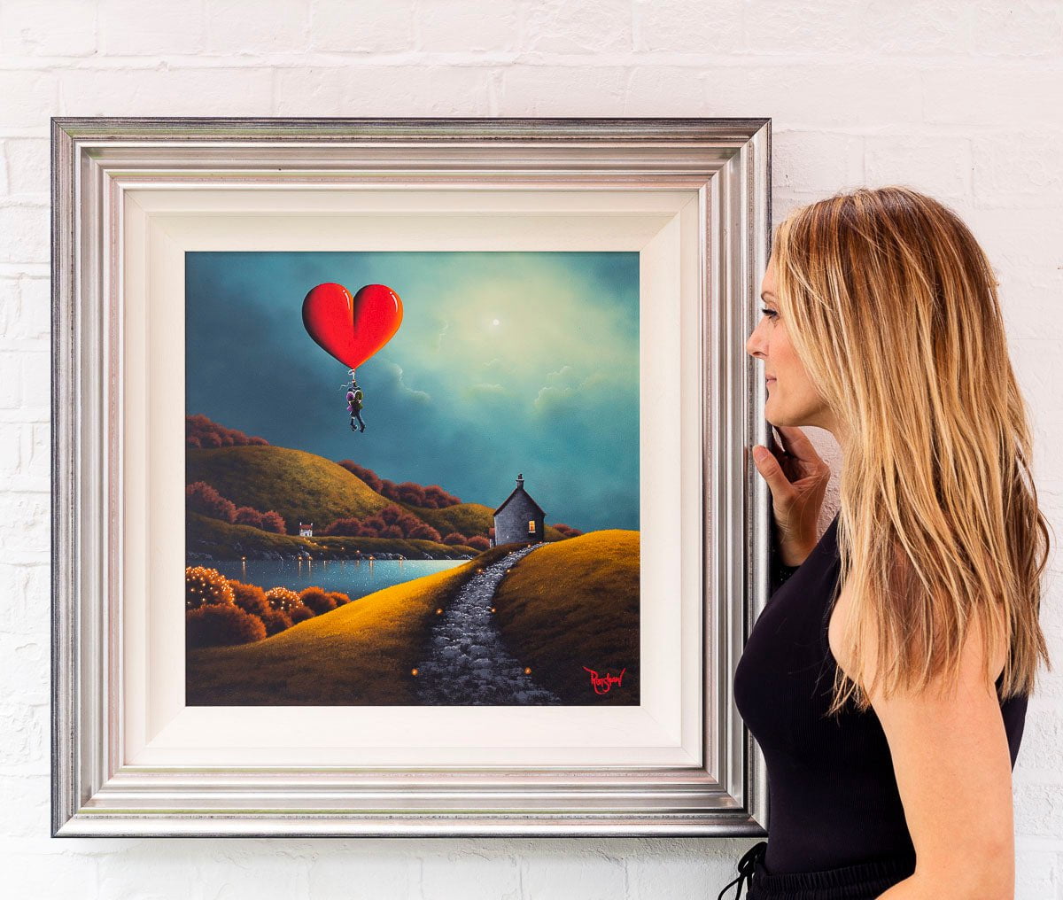 Original SOLD - A Love That Carries Us Away Romantic Wall Art for Bedroom & Living Room Decor | Perfect Gift for Couples & Anniversaries