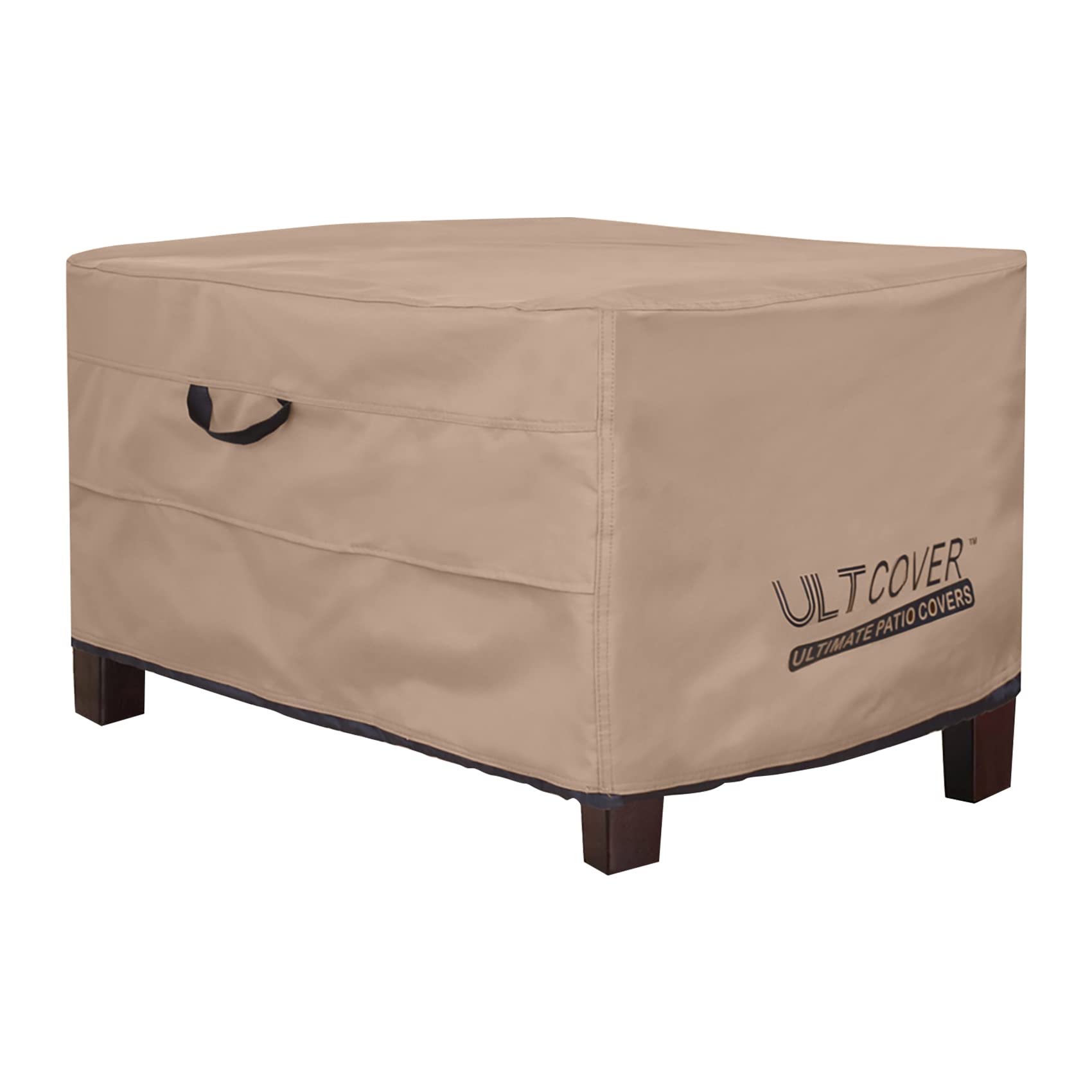 ULTCOVER Waterproof Outdoor Ottoman Cover 32x25x18 Inch - Heavy Duty Rectangular Patio Furniture Protector for Side Table, Coffee Table - Weatherproof, UV Resistant (Perfect for Deck, Garden, Backyard)