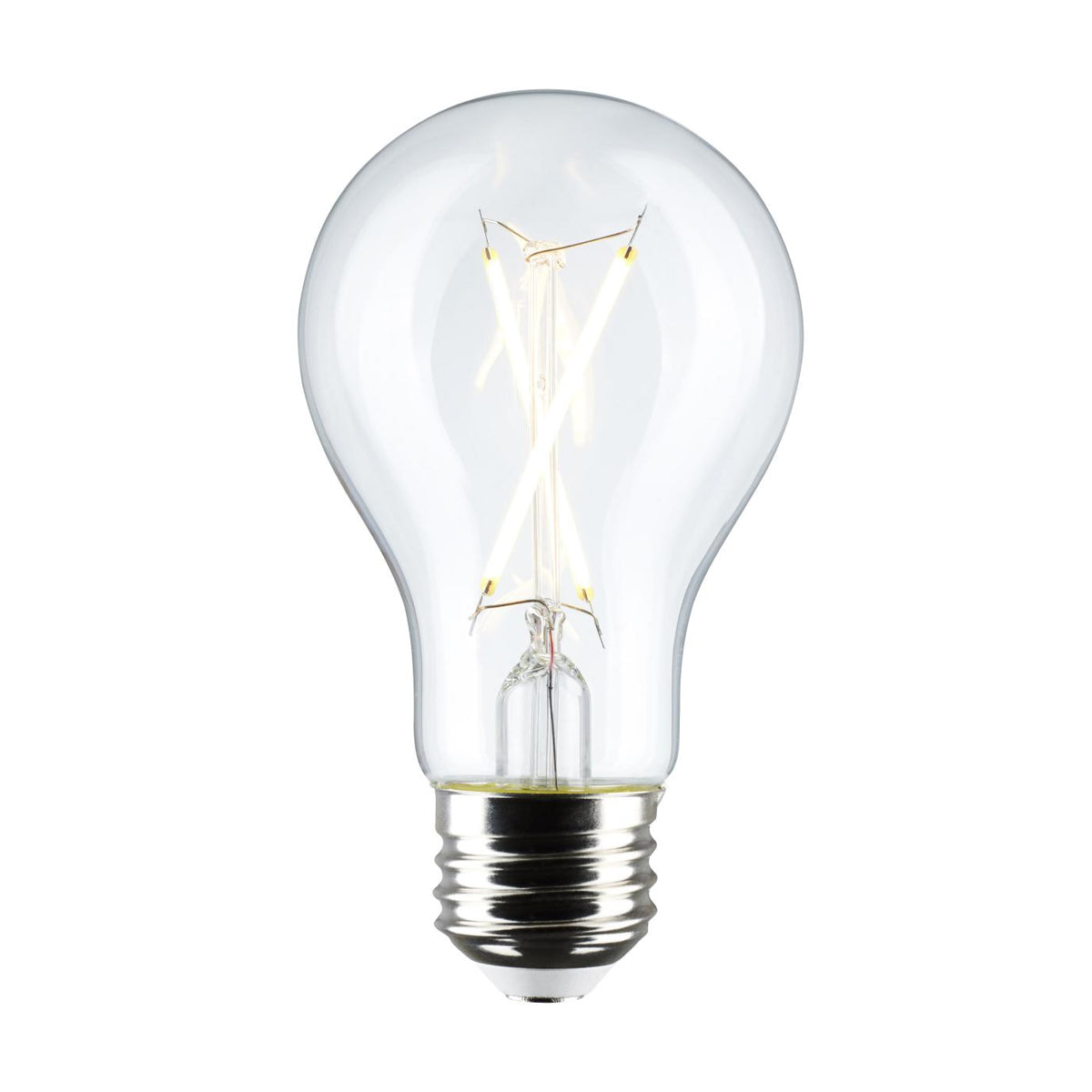4-Pack A19 LED Filament Bulbs 5W 450 Lumens 2700K Warm White E26 Base - Clear Vintage Style for Bedroom, Living Room, Restaurant & Cafe Lighting