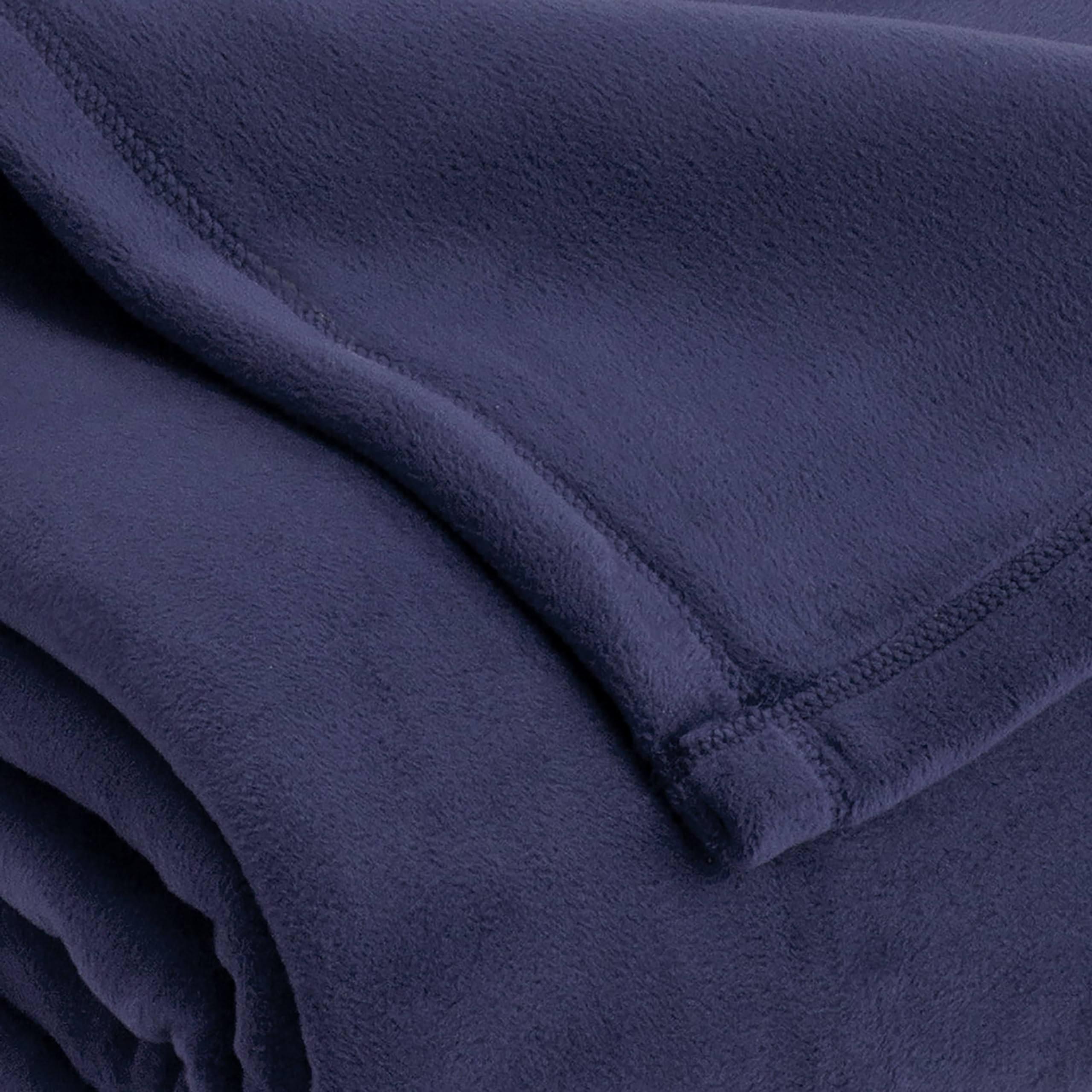 Vellux Plush Blanket King Size 108x90 Inches - Ultra Soft All-Season Bed & Throw Blanket - Lightweight Warm Fleece Blanket in Blue - Hotel Quality Luxury Blanket for Bed, Couch & Sofa - Perfect for Home, Office & Travel Use