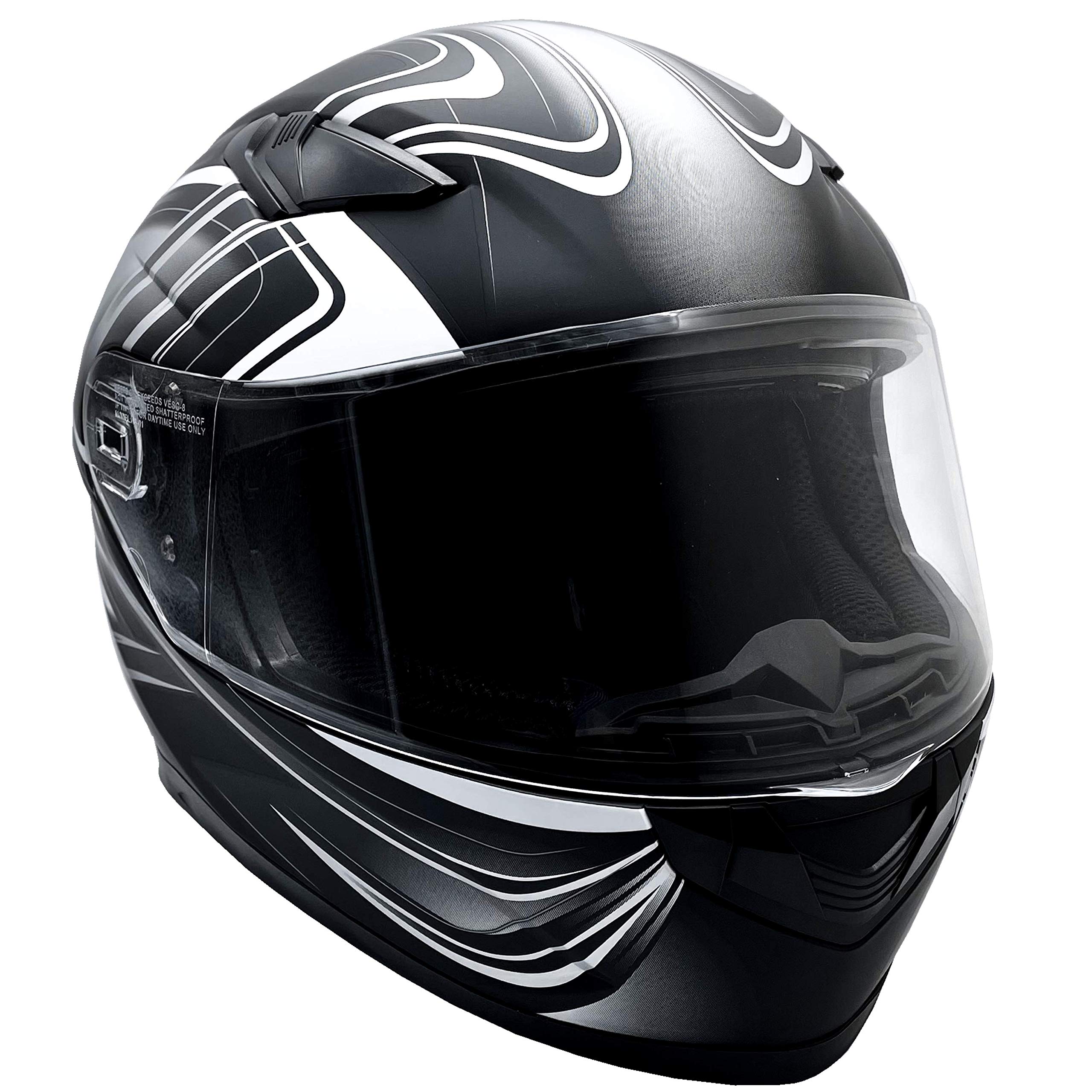 Typhoon Adult Full Face Snowmobile Helmet with Heated Dual Lens Shield - Winter Riding Gear for Motorcycle, ATV & Snow Sports