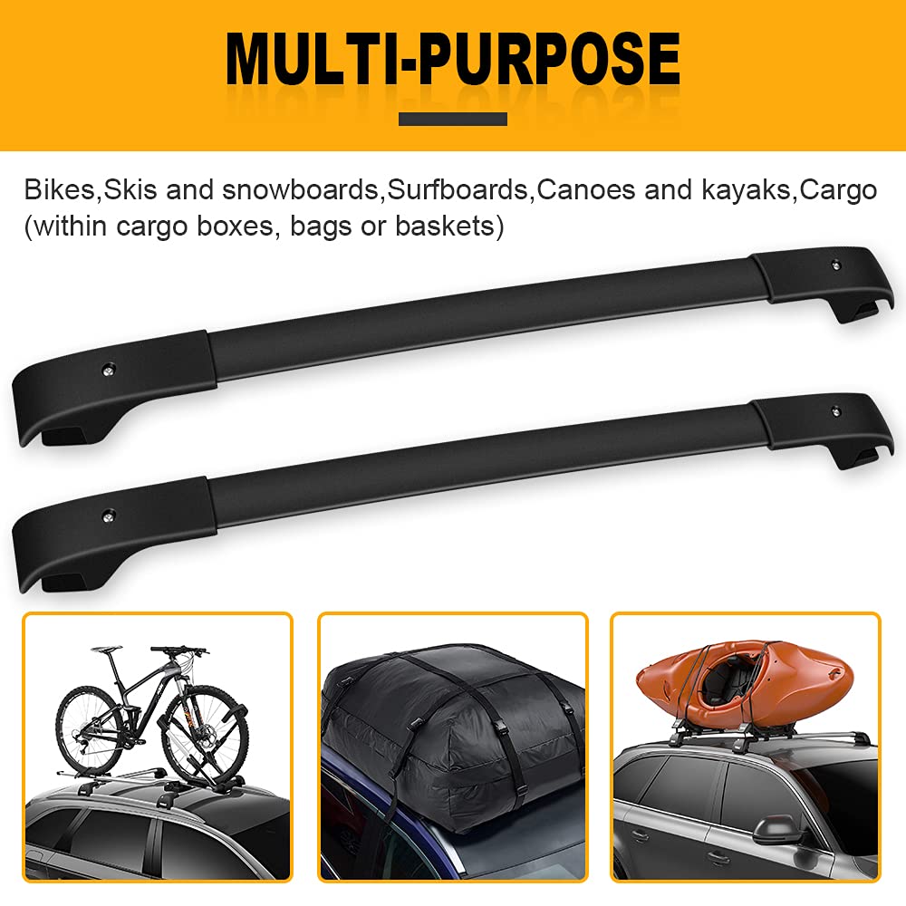 OCPTY Universal Roof Rack Cross Bars for Jeep Cherokee 2014-2022 - Heavy Duty Rooftop Cargo Carrier for Luggage, Kayak, Canoe, Bike, Snowboard & Ski - Perfect for Road Trips, Camping & Outdoor Adventures
