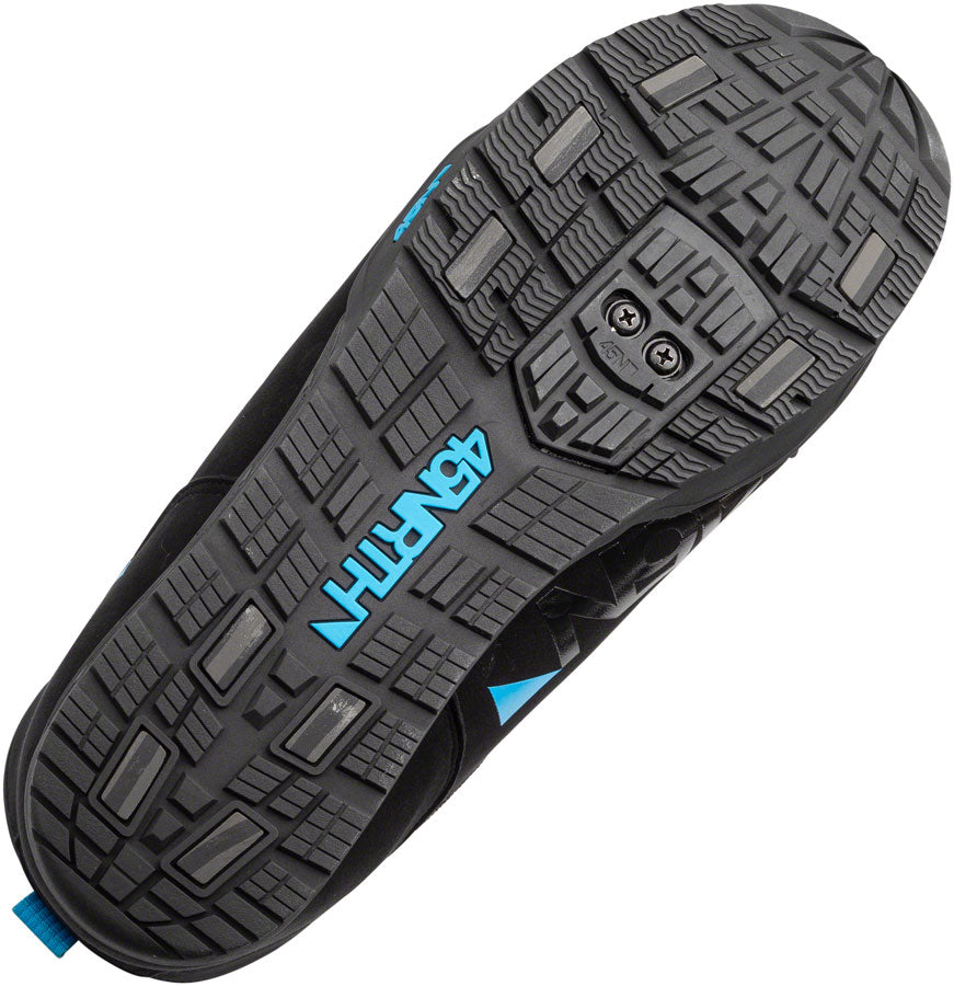 45NRTH Wolfgar Winter Cycling Boots - Waterproof, Insulated for Cold Weather - Black/Blue, Size 46 - Perfect for Commuting & Mountain Biking in Snow
