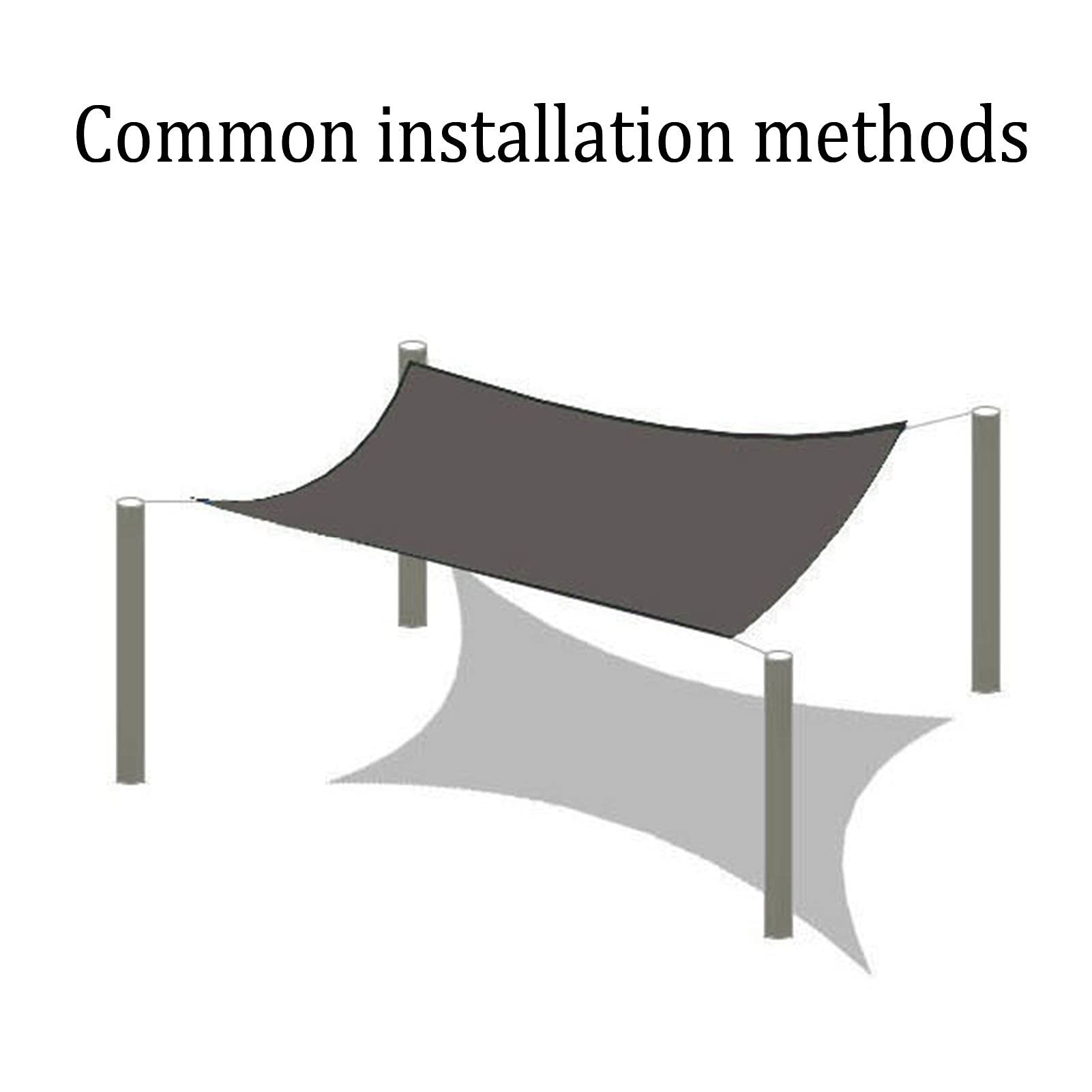 Rectangle Sun Shade Sail 3x8m - UV Protection Outdoor Sunscreen Cloth for Garden, Patio, Car & Greenhouse Cover | Durable Anti-UV Sunblock Shade Net for Plants, Parking & Outdoor Relaxation