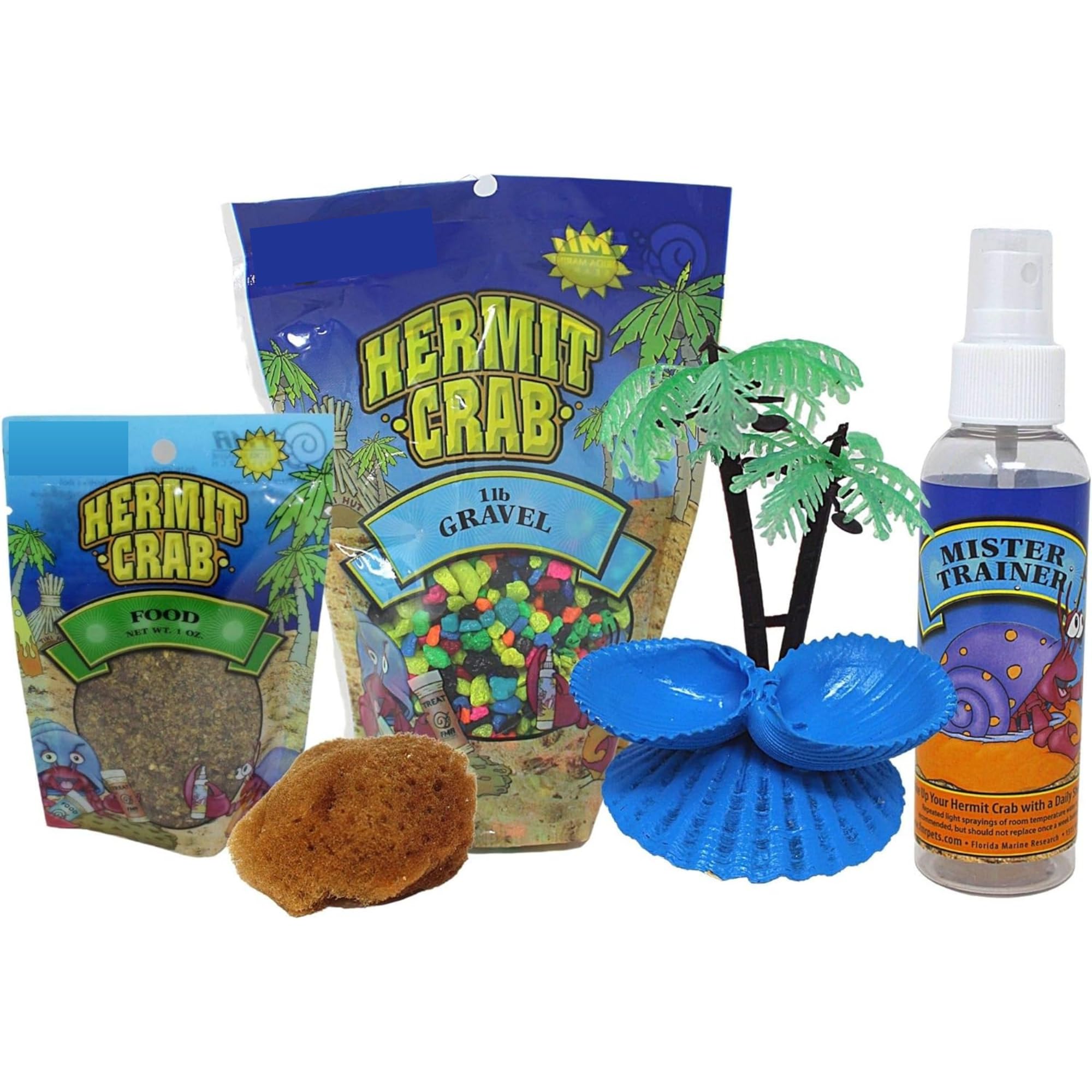 Needzo DIY Terrarium Kit for Hermit Crabs - Medium Wire Cage Starter Pack with Palm Tree Water Holder, Sponge, Food, Gravel & Misting Bottle (7 Inches) | All-in-One Pet Supplies for Reptile & Crab Habitat Decor | Perfect for Home, Classroom or Office Terrarium Setup