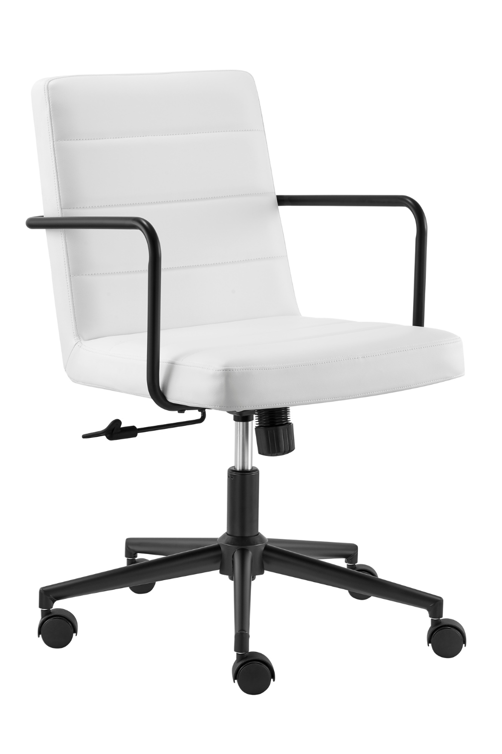 Ergonomic Leander Low Back Office Chair with Brushed/Matte Base - Comfortable Desk Chair for Home & Office Workspaces, Perfect for Long Hours of Sitting and Computer Work